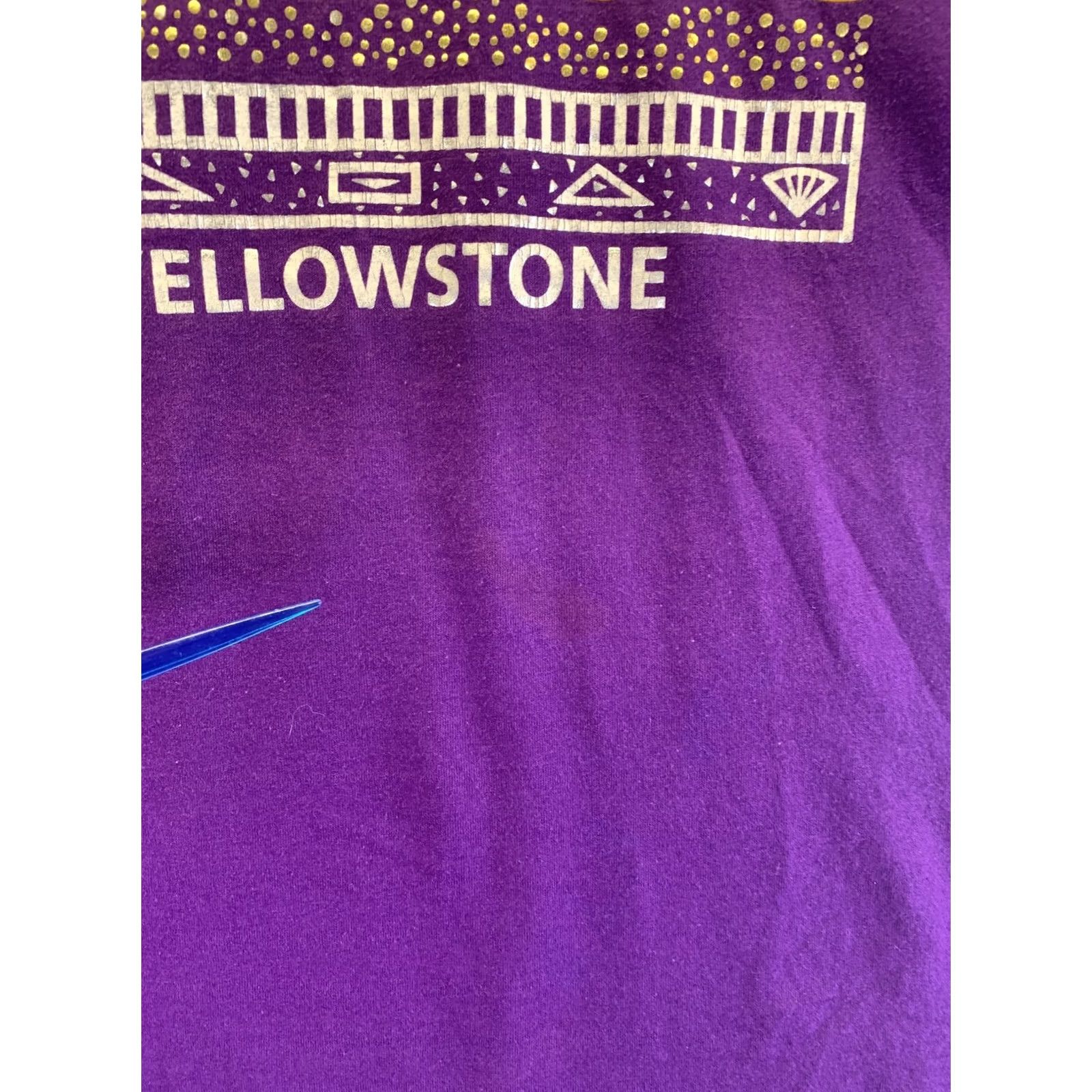 Fruit Of The Loom VINTAGE 1990s Mens Purple Fruit of the Loom Yellowstone Shirt Shirt XL Purple Men Graphic Tee USA Yellowstone 90s Size US XL / EU 56 / 4 - 5 Thumbnail