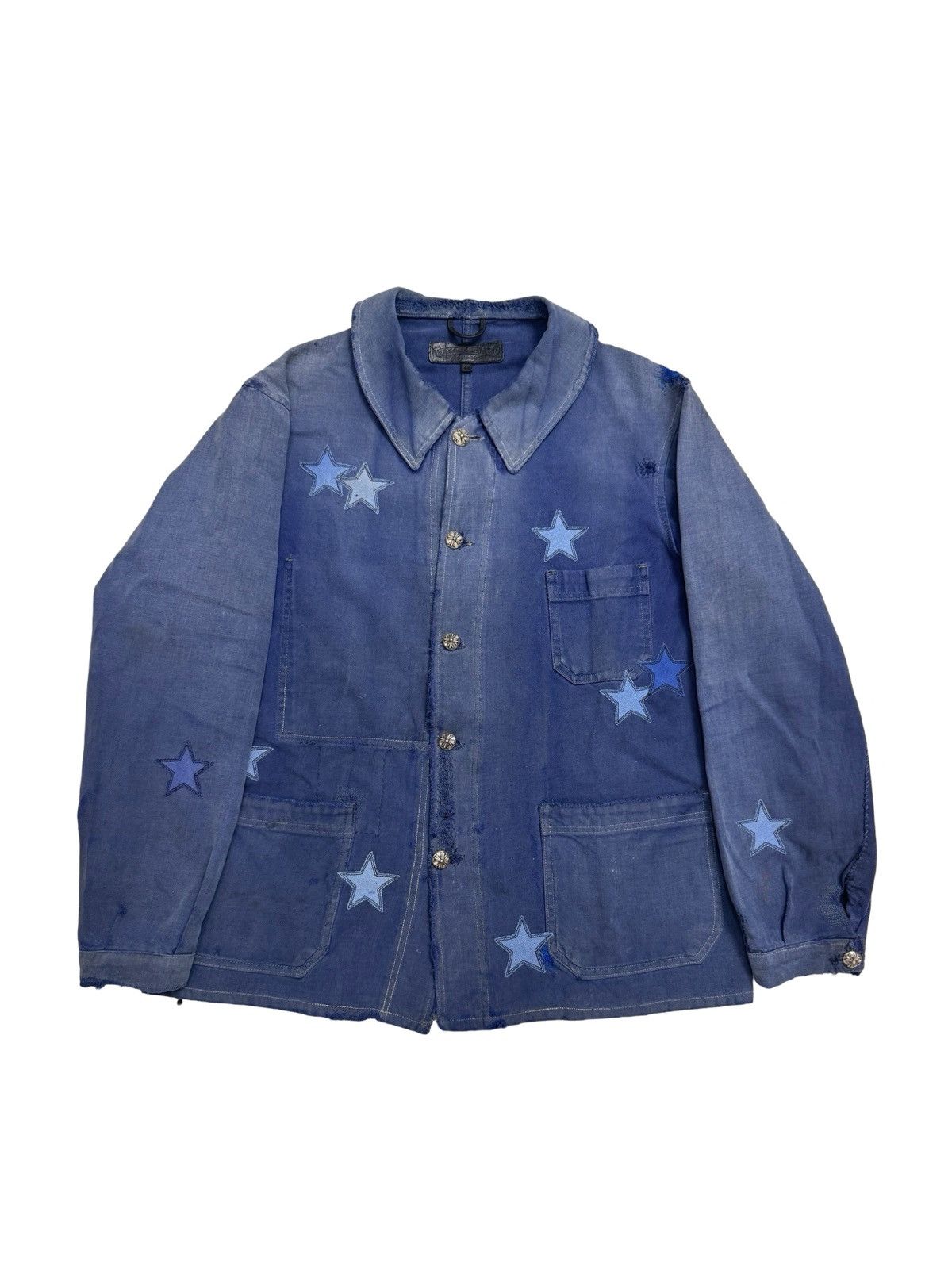 French star patch work jacket