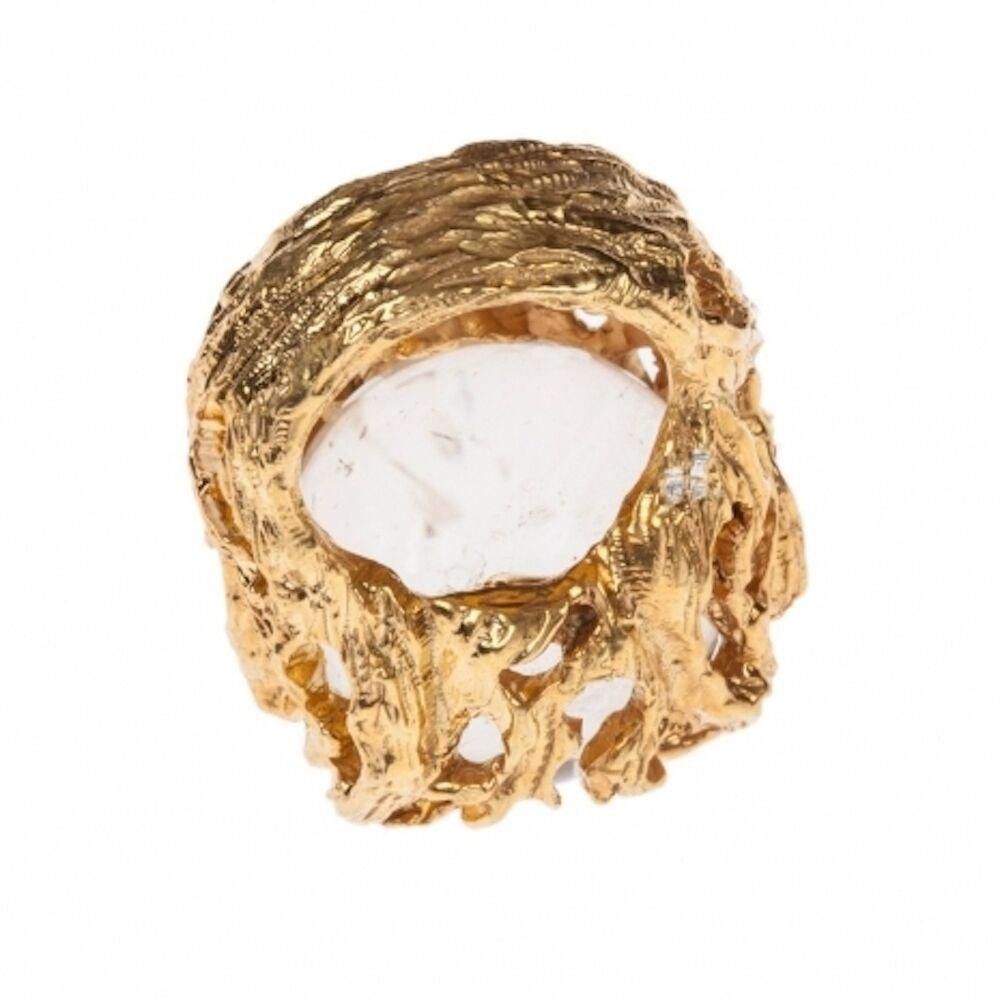 Designer Alberto Juan Abstract Pools of Light Quartz Cocktail Ring Size ONE SIZE - 4 Thumbnail
