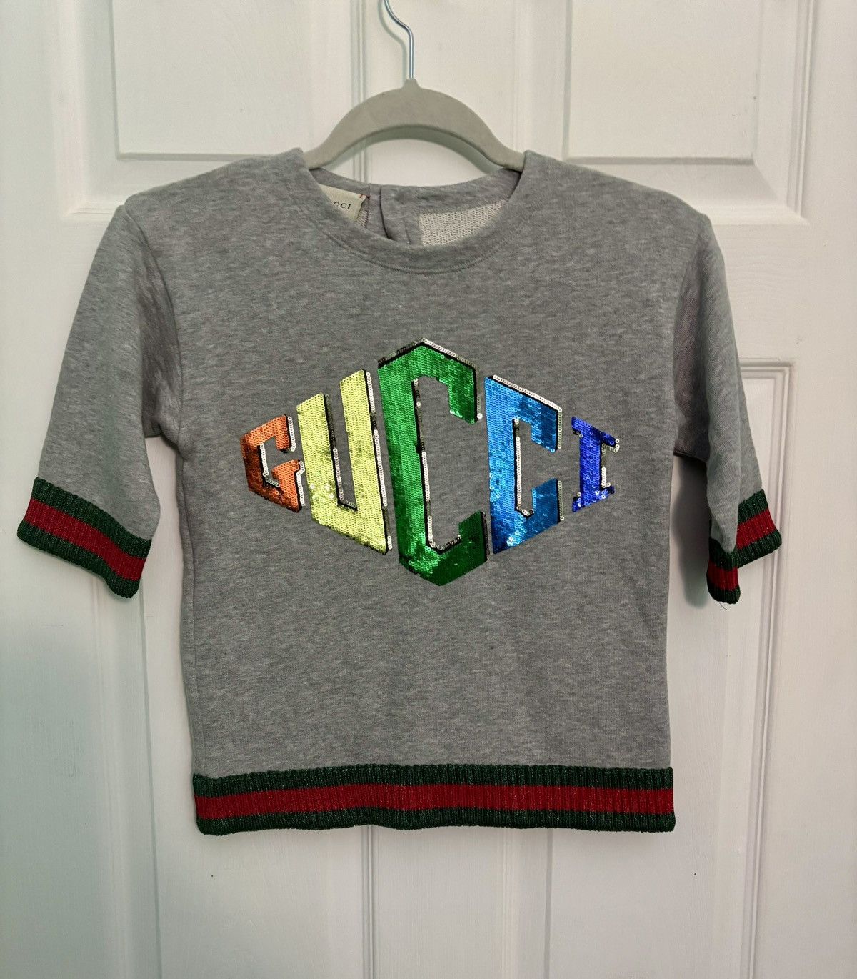 Gucci Gucci Sequin Sweatshirt Sz 10J Size XXS / US 00 / IT 34 - 1 Thumbnail