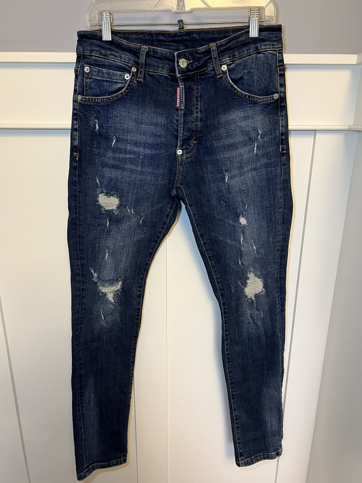 Dsquared2 Dsquared2 Icon Forever distressed slim blue jeans Size US 30 / EU 46 - 1 Thumbnail