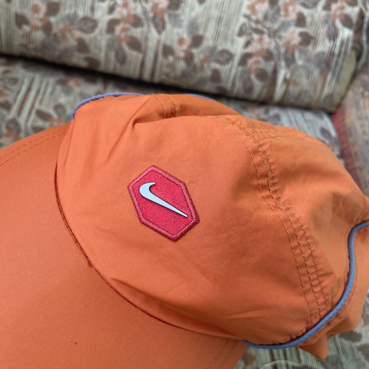Nike Vintage Nike Nylon 5 Panel Cap Hat Orange Mens One Size Size ONE SIZE - 17 Thumbnail