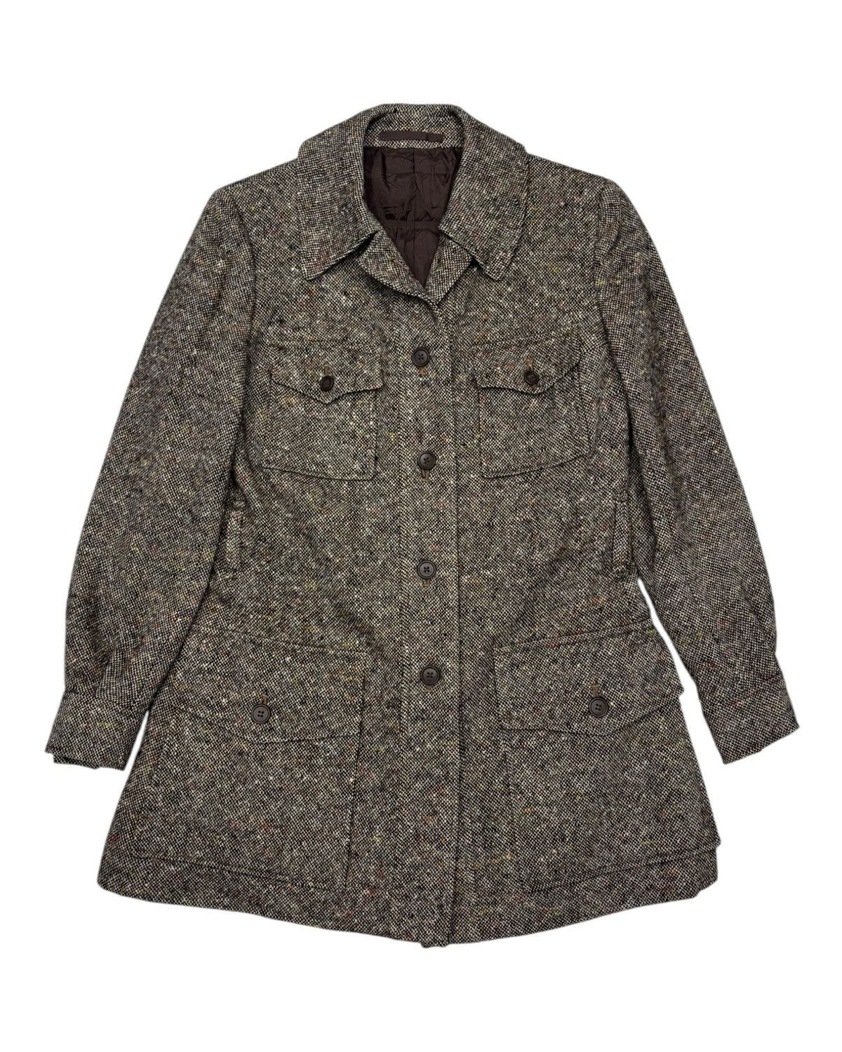 Burberry BURBERRY IRISH TWEED WOOL JACKET Size S / US 4 / IT 40 - 13 Thumbnail