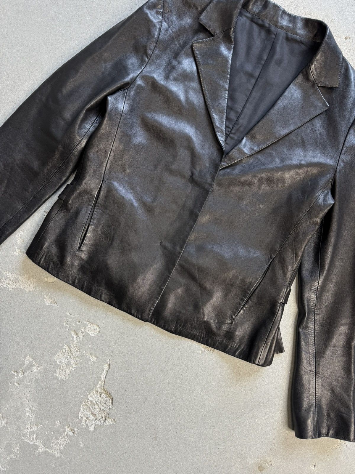 Jil Sander Jil Sander - Vintage Leather Blazer Size XS / US 0-2 / IT 36-38 - 3 Thumbnail