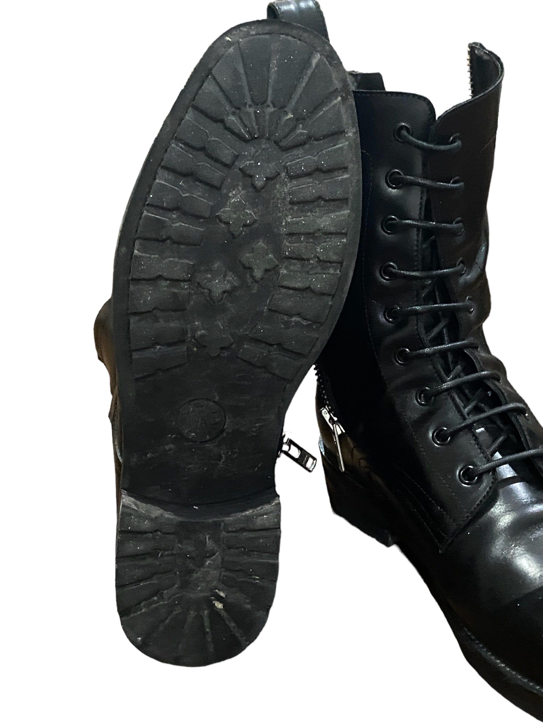 From The First SERGIO ZIP COMBAT BOOT - BLACK LEATHER Size US 12 / EU 45 - 4 Thumbnail