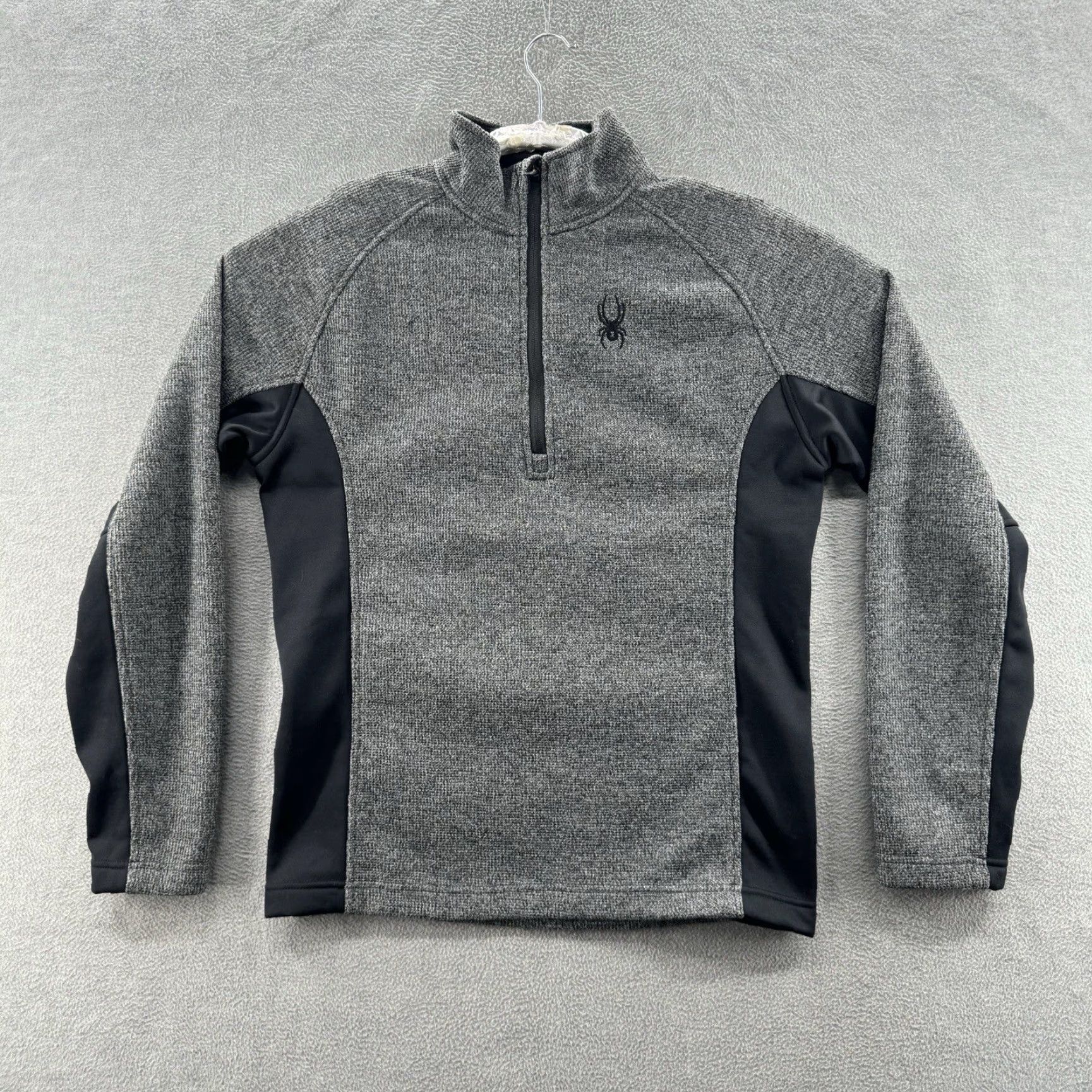 Spyder spyder jacket mens M gray quilted knit polyester half zip pullover Size US M / EU 48-50 / 2 - 2 Thumbnail