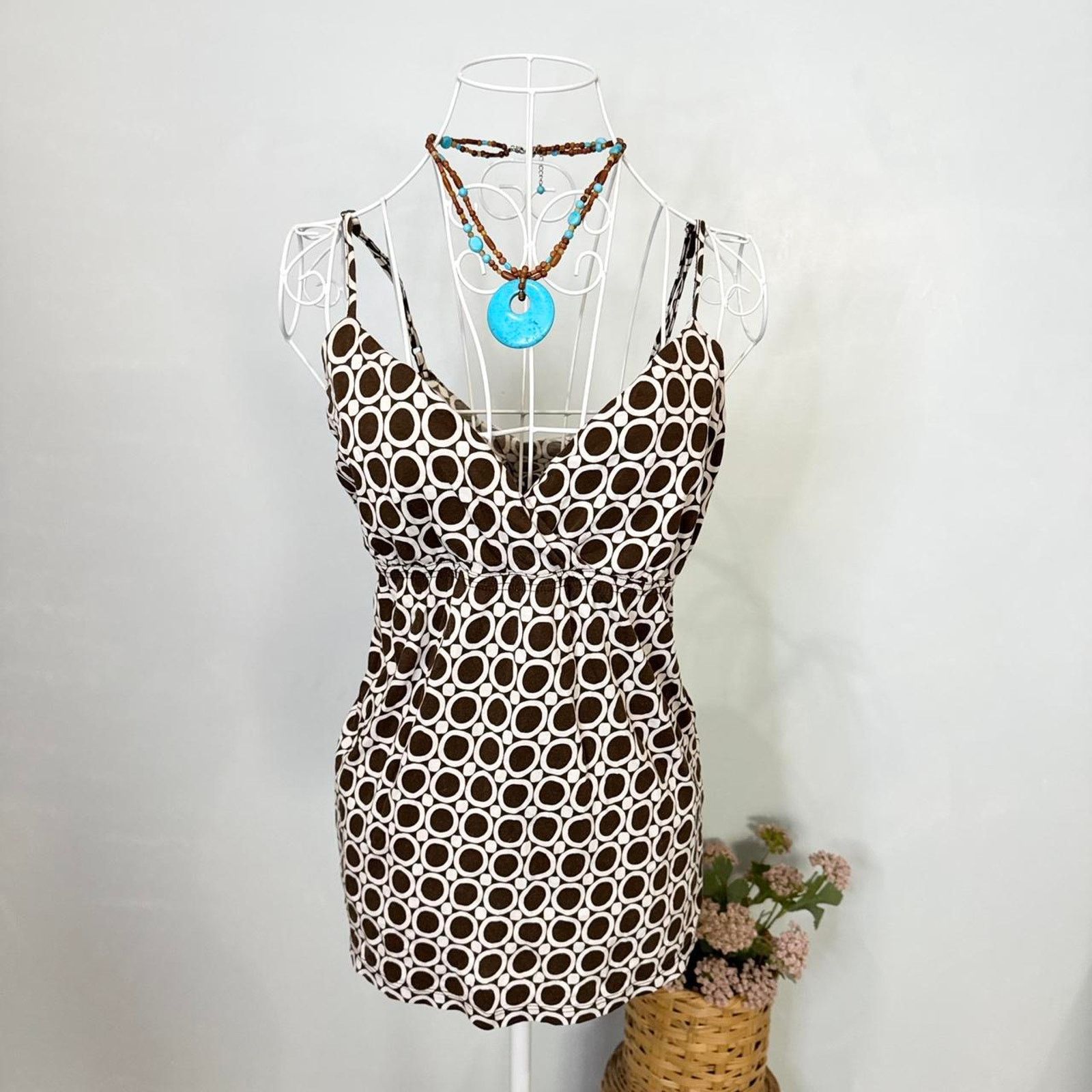 Ann Taylor Vintage y2k brown babydoll slip top Size M / US 6-8 / IT 42-44 - 1 Thumbnail