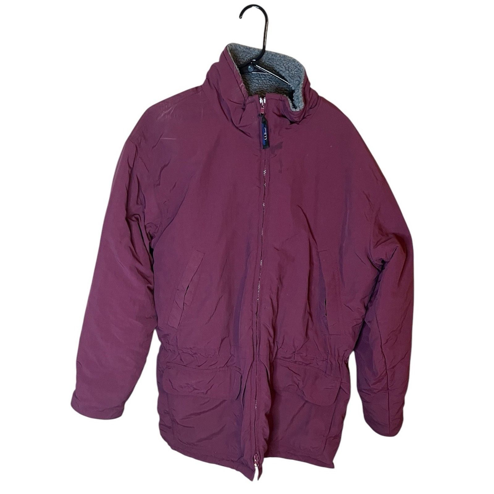 L.L. Bean Vintage L.L. Bean Mens M Maroon Nylon Full Zip Jacket Size US M / EU 48-50 / 2 - 1 Thumbnail