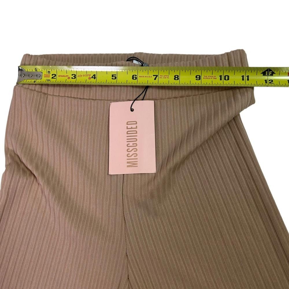 Designer Missguided l NWT High Waisted Ribbed Leggings Tan Size 6 Size 28" / US 6 / IT 42 - 5 Thumbnail
