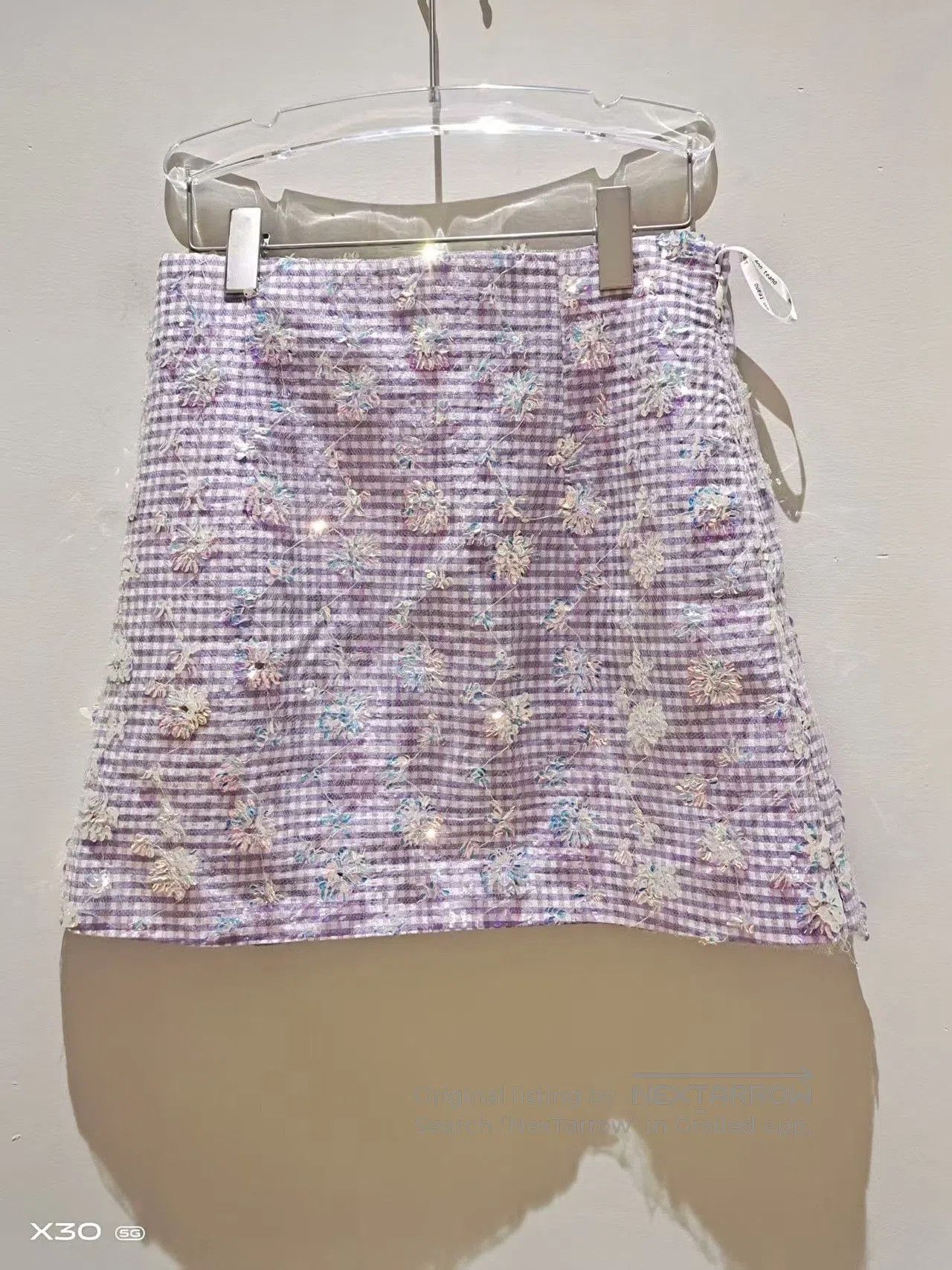 Other Ann Teano Butterfly Tulle Plaid Purple Skirt. Size 31" - 2 Thumbnail