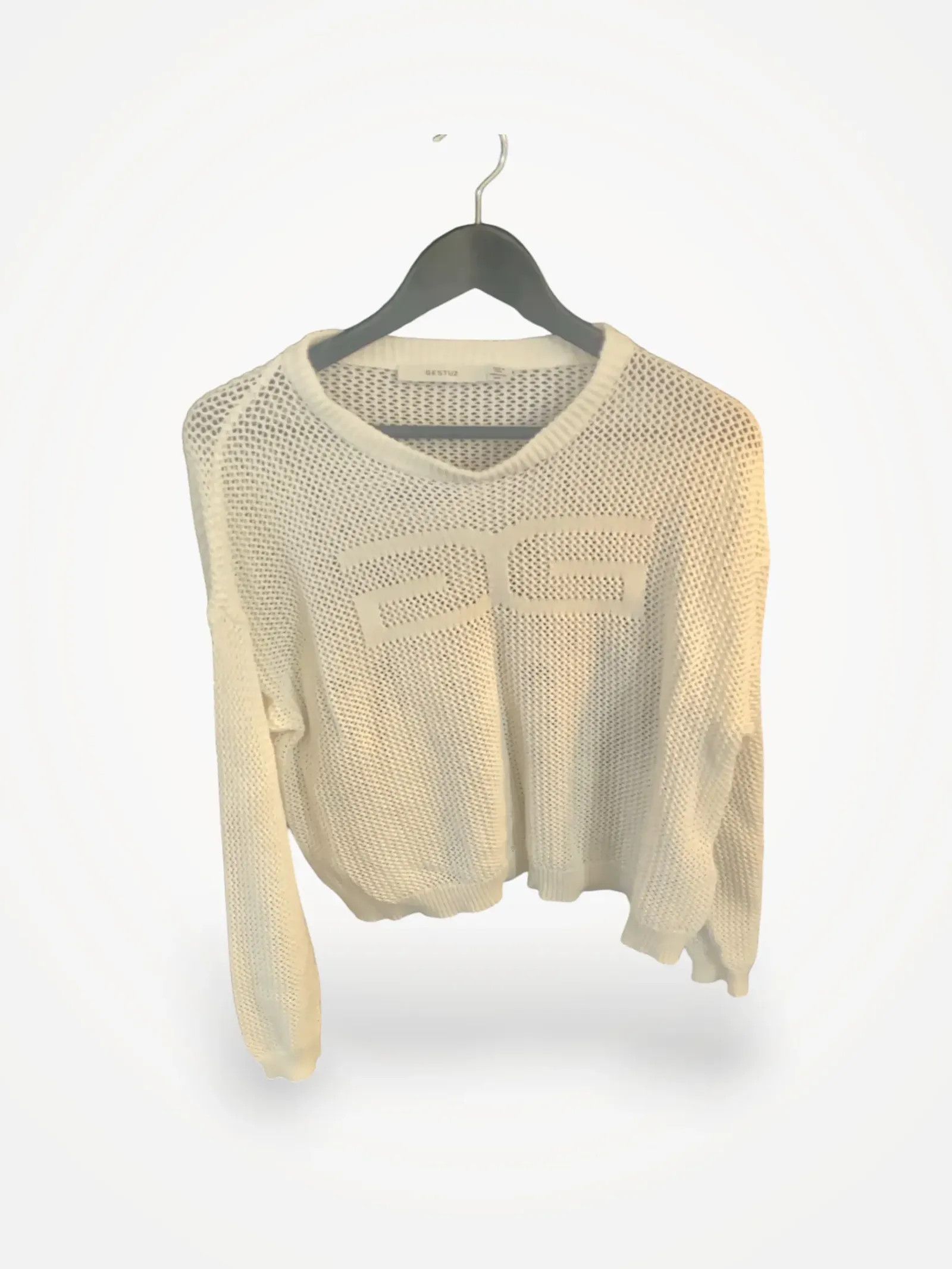 Gestuz Gestuz Gestuz White Net Sweater Sweater Size M / US 6-8 / IT 42-44 - 1 Thumbnail