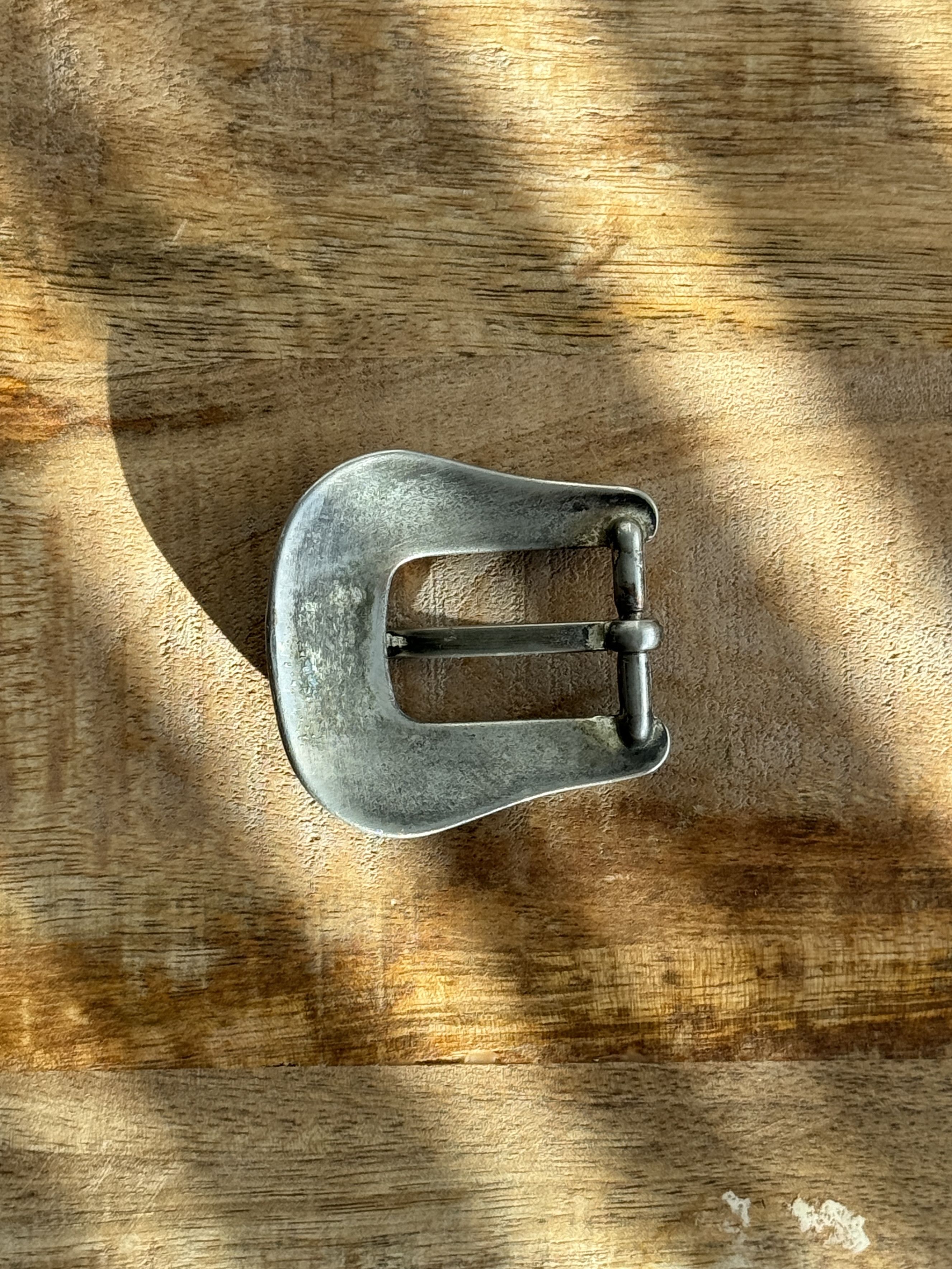 Vintage Vintage 80s Sterling Silver 3 Piece Belt Buckle Set Engaved Size ONE SIZE - 3 Thumbnail