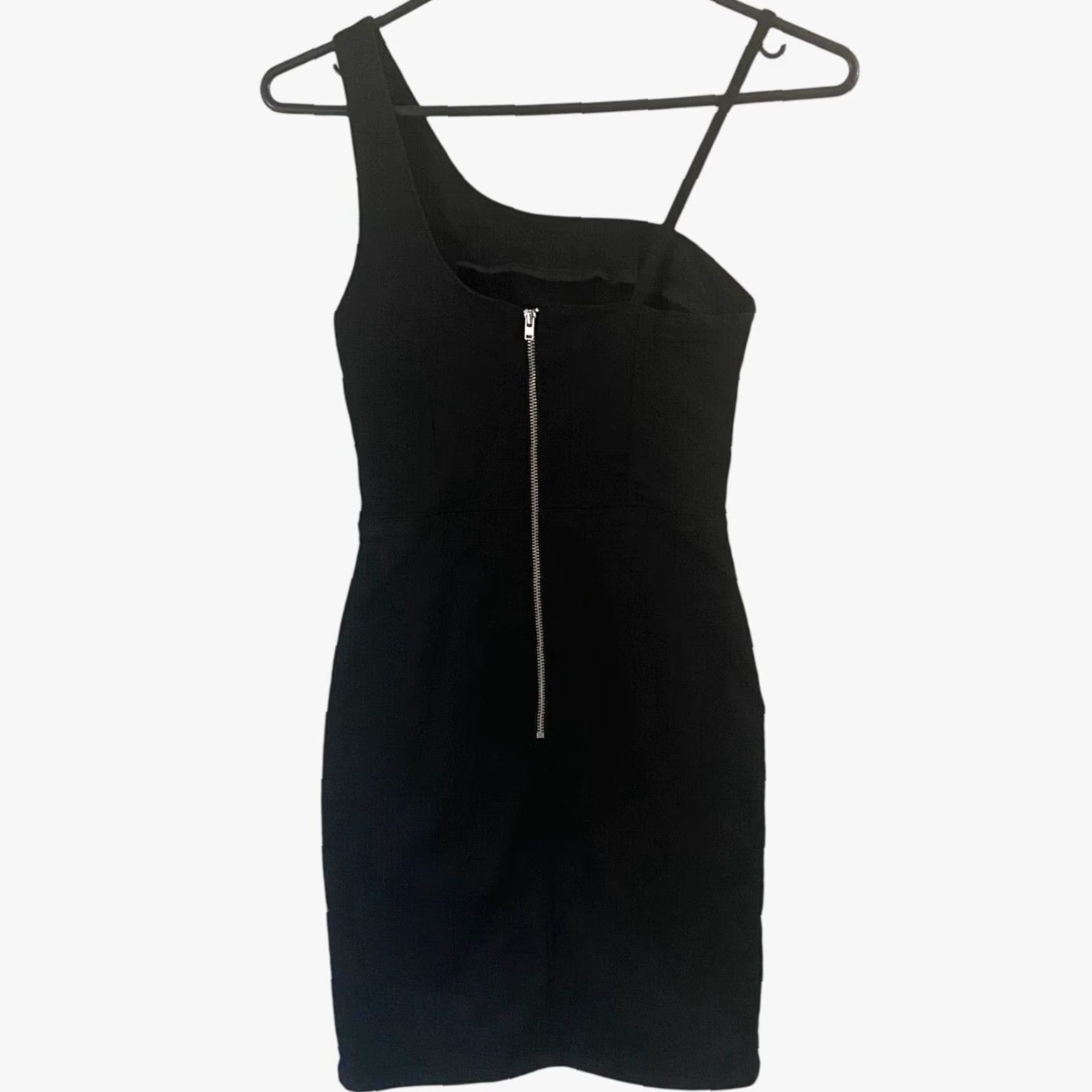 Topshop Topshop Body-Con Mini Dress Women's 4 Black Sleeveless One-Shoulder Zip Casual Party/Cocktail Woman Dress Bodycon Mini Size S / US 4 / IT 40 - 4 Thumbnail