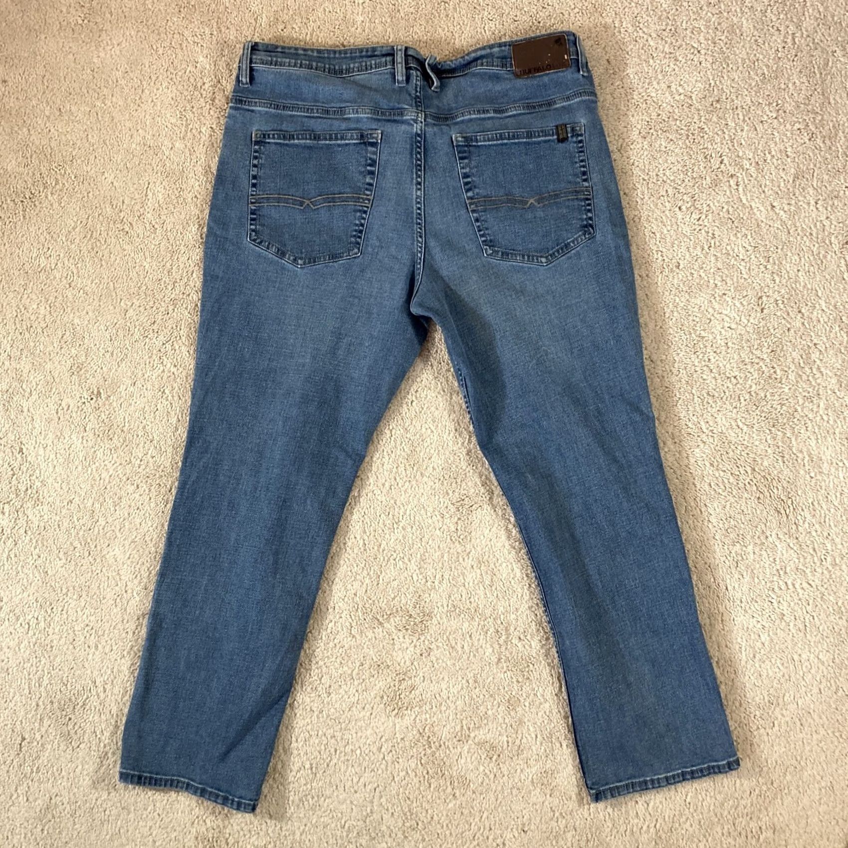 Buffalo David Bitton Buffalo David Bitton Jackson X Jeans Mens Size 36x29 Straight Denim Cotton Blend Mid Rise Regular Fit with Pockets Blue Denim Shirt? Size US 36 / EU 52 - 4 Thumbnail