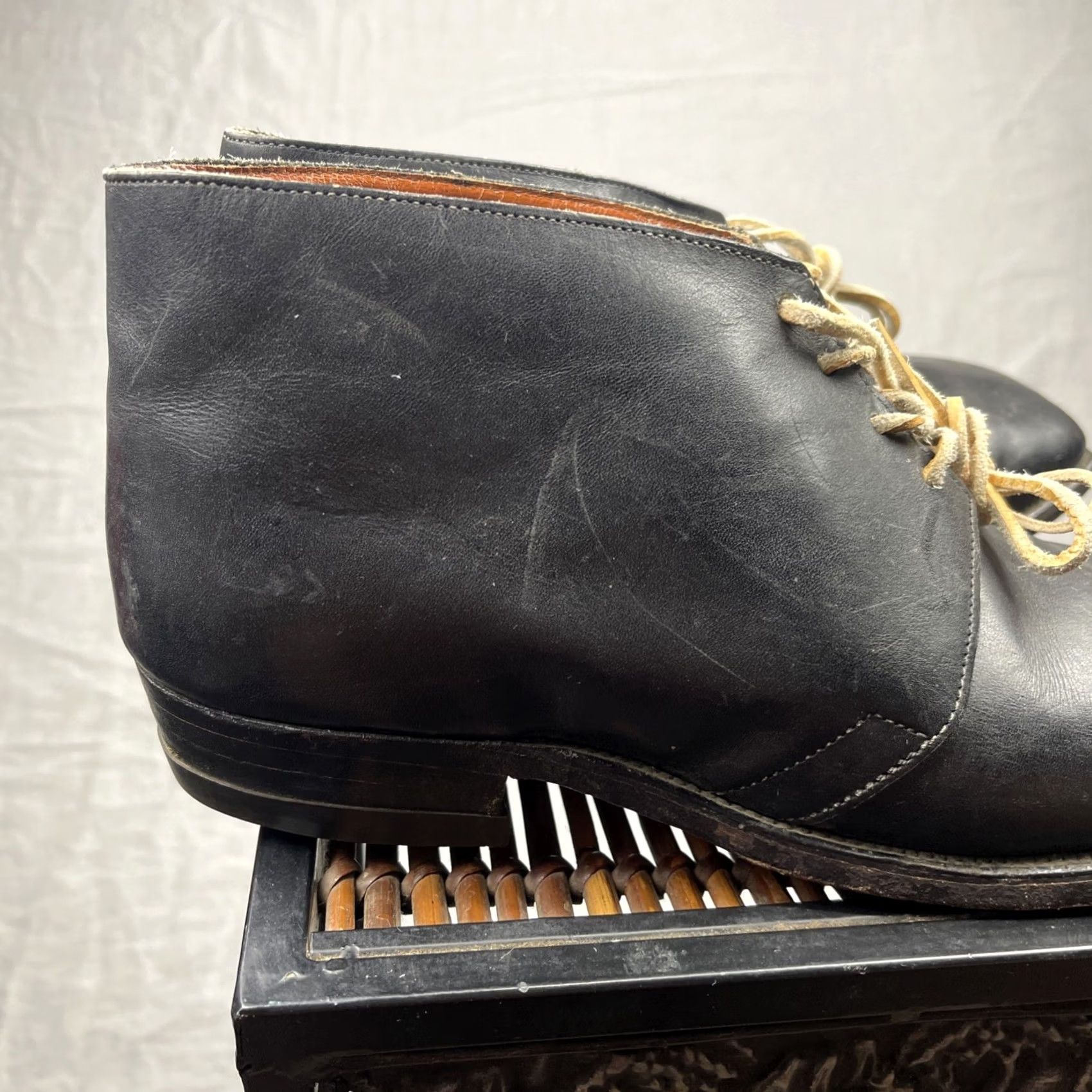 Frye Frye Chukka Boots Mens 10.5 D Black Leather Lace Up Square Toe Made In USA Boots Mens 10.5 D Black Leather Square Toe Lace Up USA Chukka Frye Size US 10 / EU 43 - 2 Thumbnail