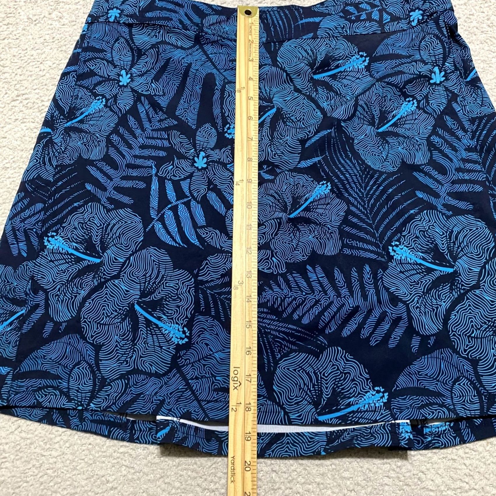 Vintage Ripskirt Skirt Wrap Womens Large Blue Floral Beach Casual Summer 2020s Mens Girls Size 36" / US 14 / IT 50 - 6 Thumbnail