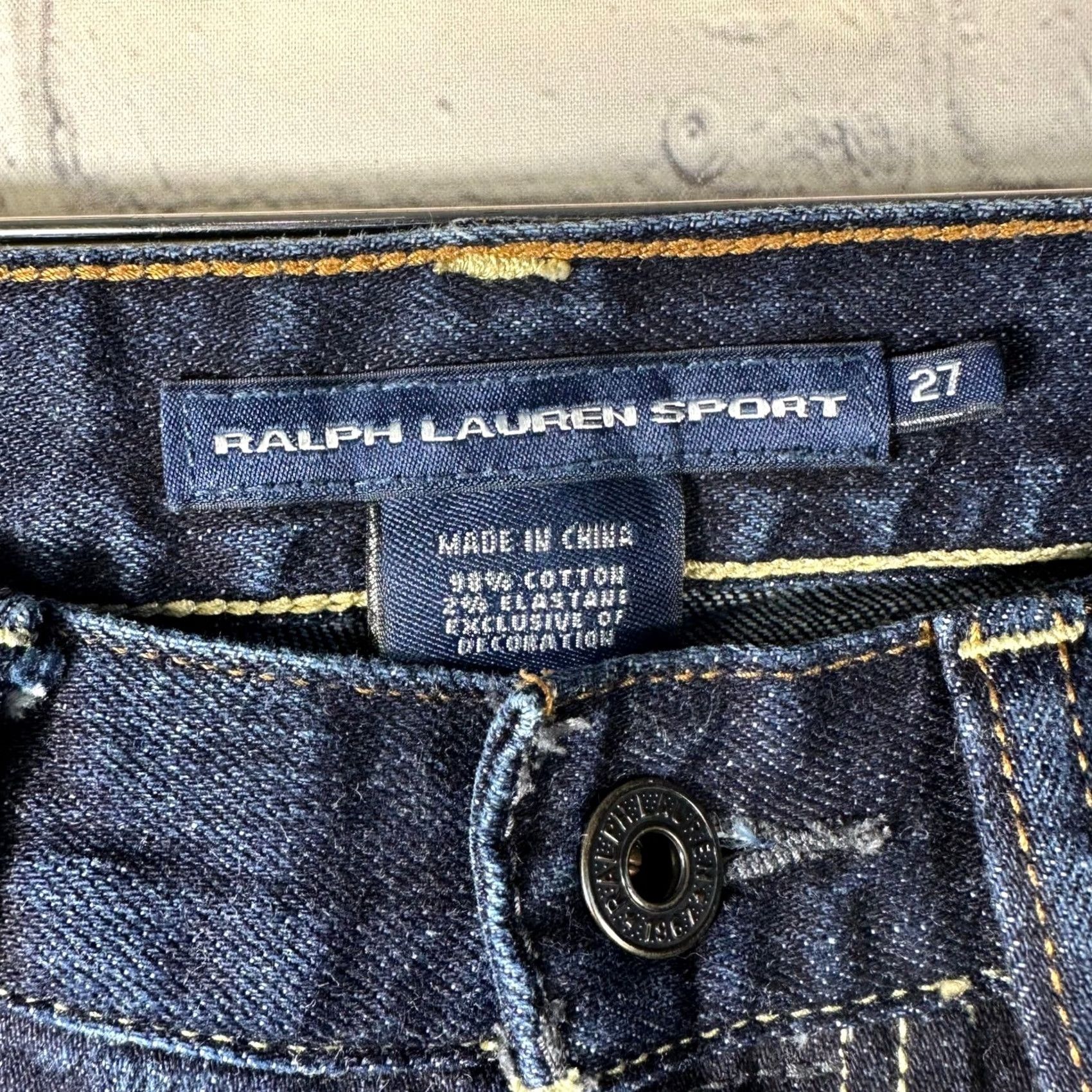 Polo Ralph Lauren Ralph Lauren Sport Blue Label Jeans Womens 27 Slim Indigo 5-Pocket Embroidered Crest Stretch Cotton Blend Denim 32Inseam Womens Size 27" / US 4 / IT 40 - 6 Thumbnail