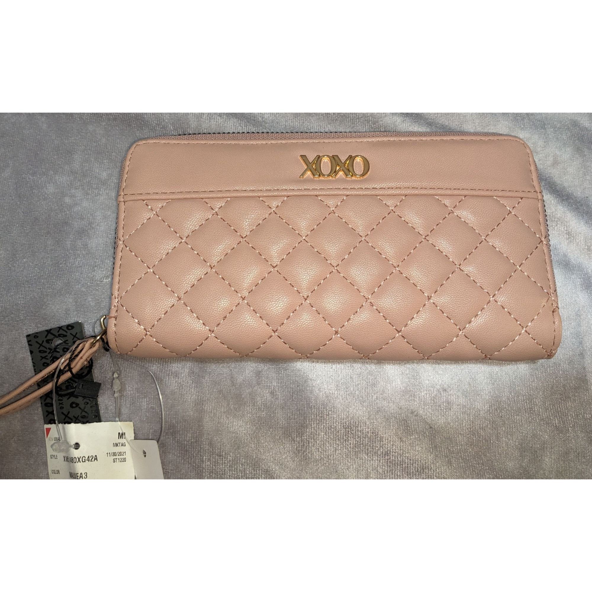 XOXO XOXO Quilted Pink Wristlet Wallet With Gold Logo & Strap Size ONE SIZE - 1 Thumbnail