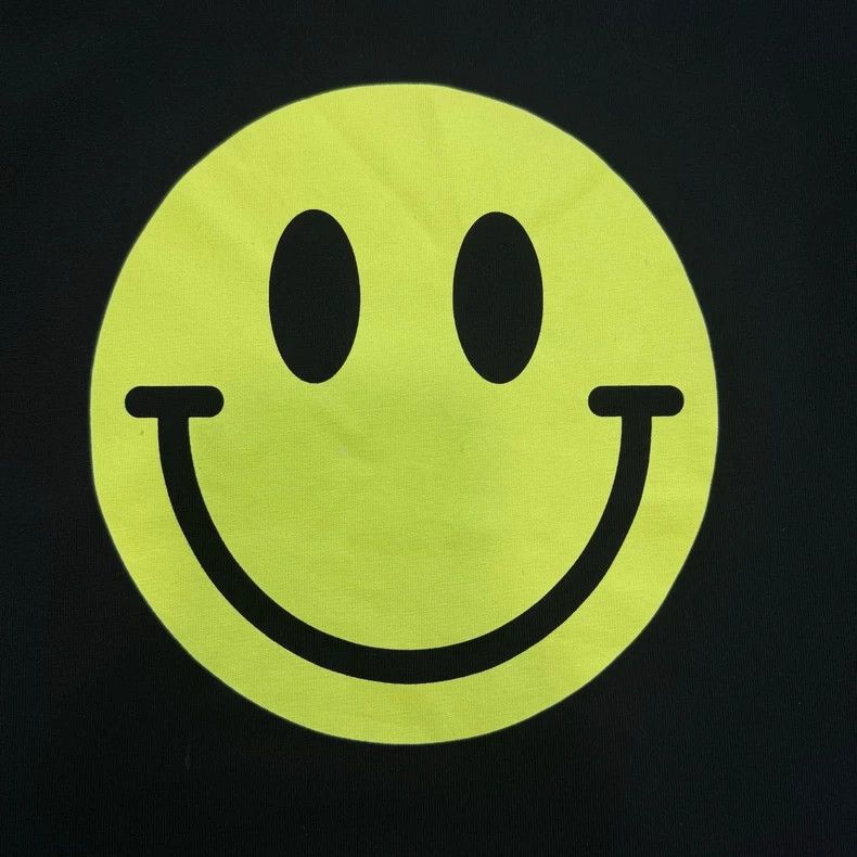 Loewe LOEWE Neon yellow smiley face printed round collar short s Size L / US 10 / IT 46 - 4 Thumbnail