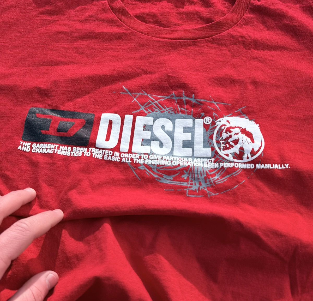 Diesel × Vintage Vintage Diesel Y2K avantgarde streetwear T-shirt Size US L / EU 52-54 / 3 - 7 Thumbnail