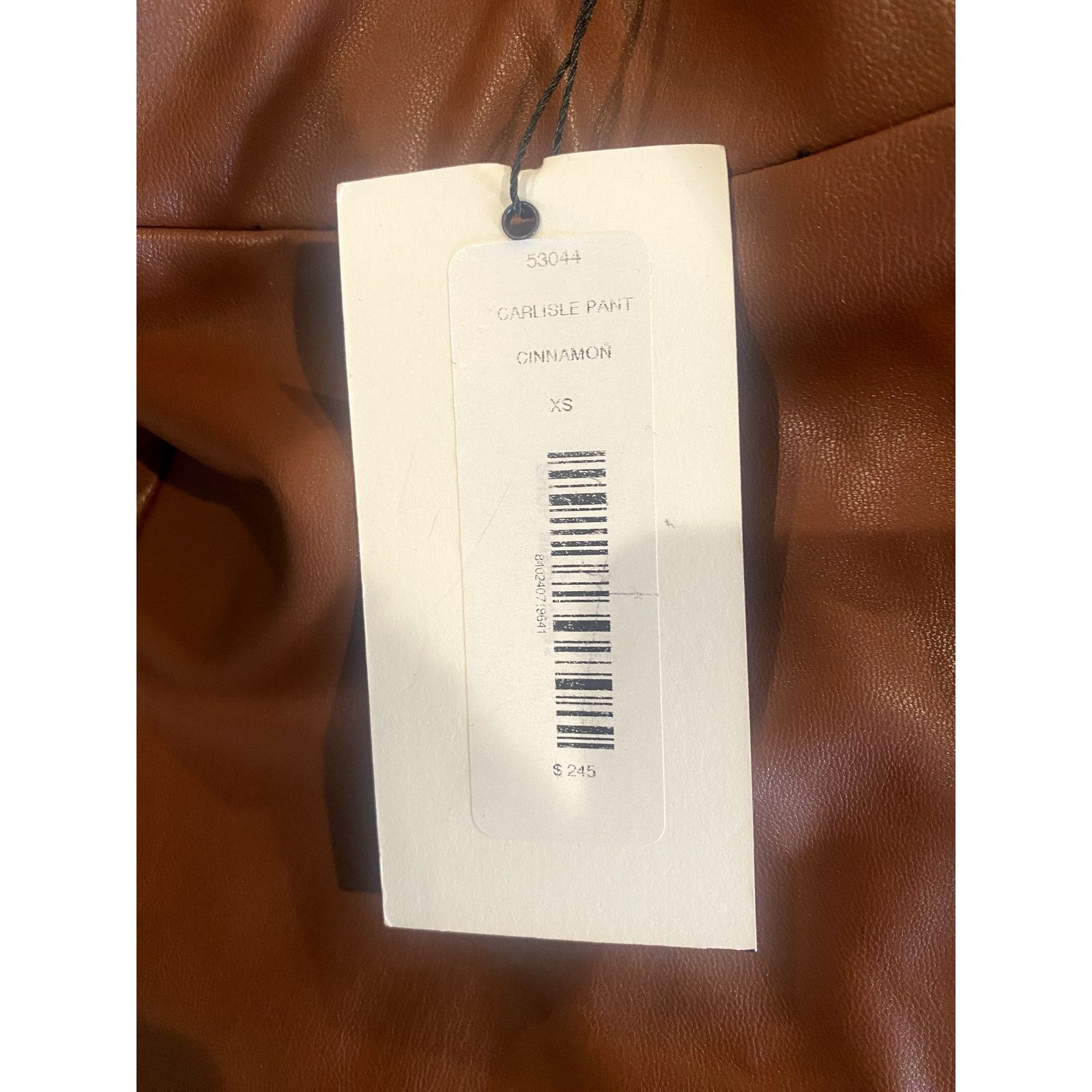Designer ALIX NYC Carlisle Faux Leather Pant in Cinnamon Brown XS Size 25" / US 0 / IT 36 - 10 Thumbnail