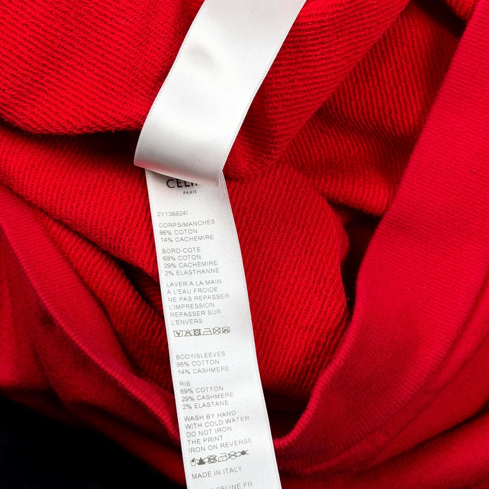 Celine SS20 Celine Red My Own Worst Enemy Crewneck Size US L / EU 52-54 / 3 - 6 Thumbnail