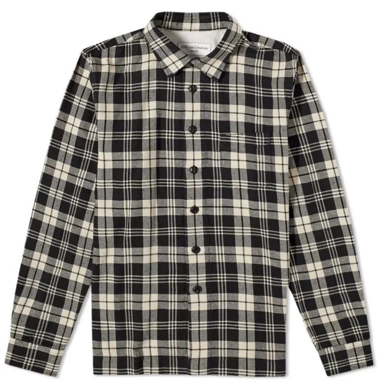Officine Generale o1mle1025 Sol Jap Twill Check Overshirt in Multicolor Size US S / EU 44-46 / 1 - 1 Thumbnail