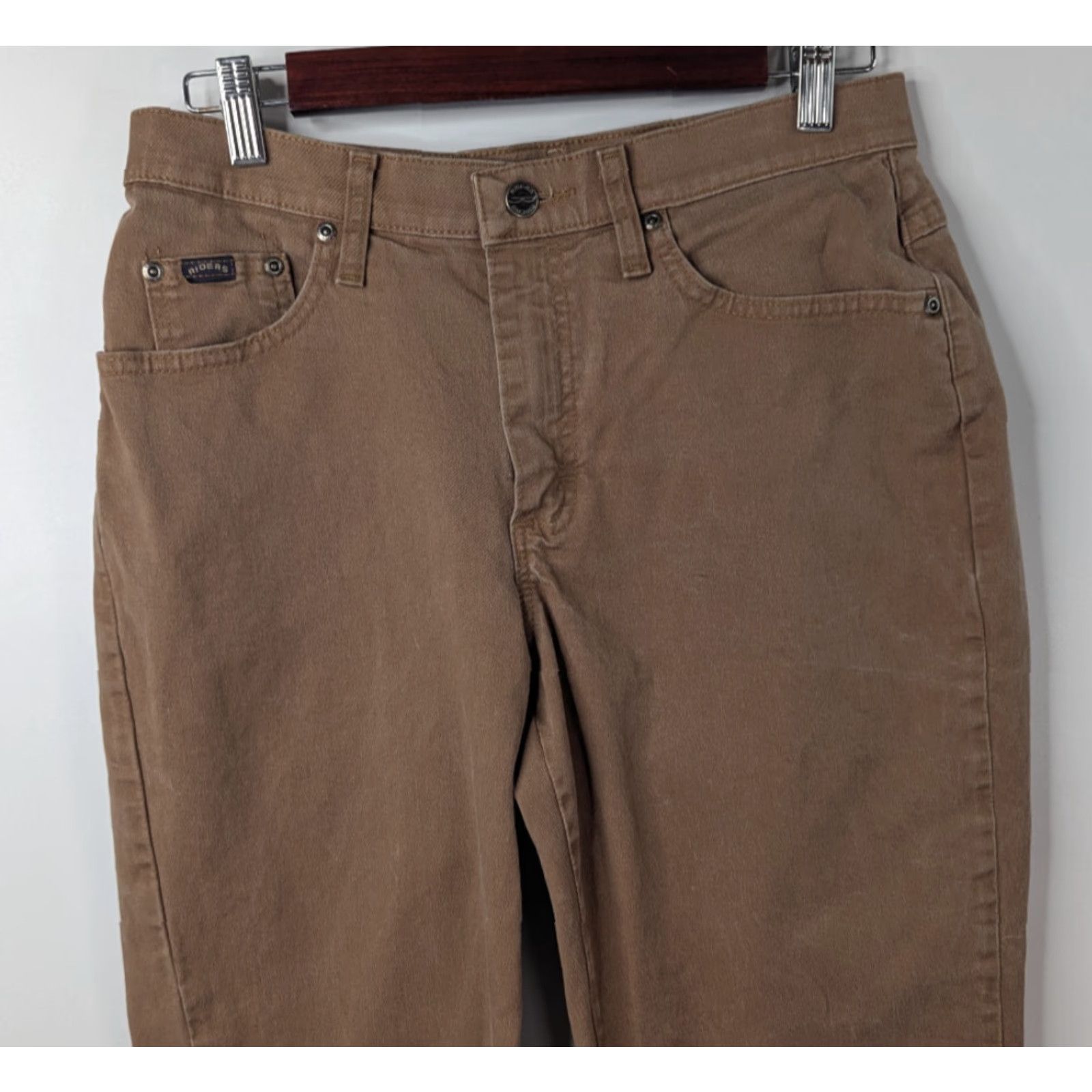 Lee Lee Jeans Womens Size 10 Relaxed Straight Leg Tan Crown Cotton 130223H Jeans Size 32" / US 10 / IT 46 - 2 Thumbnail