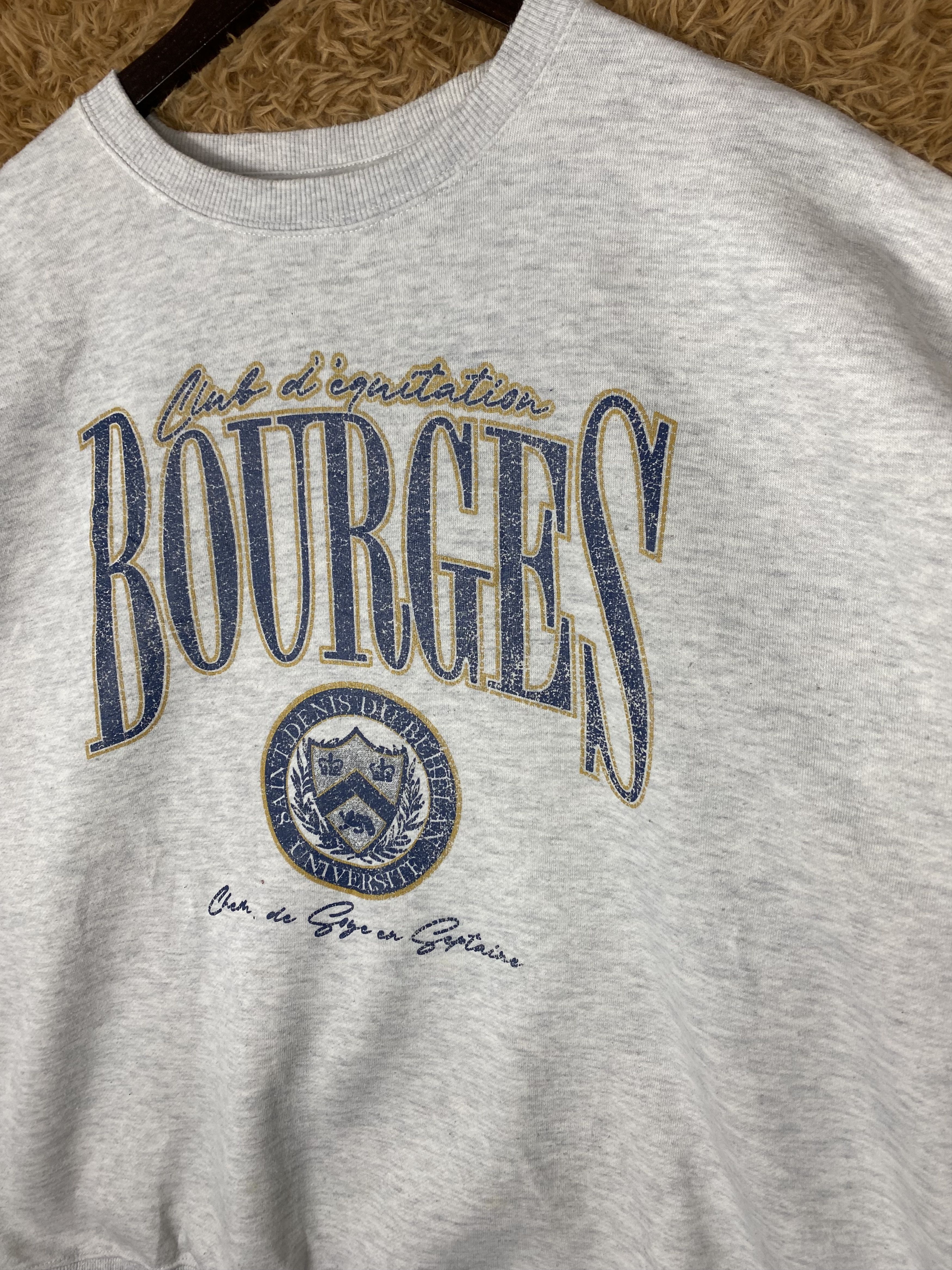 Vintage Vintage University Bourges Sweatshirts PS0341 Size US L / EU 52-54 / 3 - 3 Thumbnail