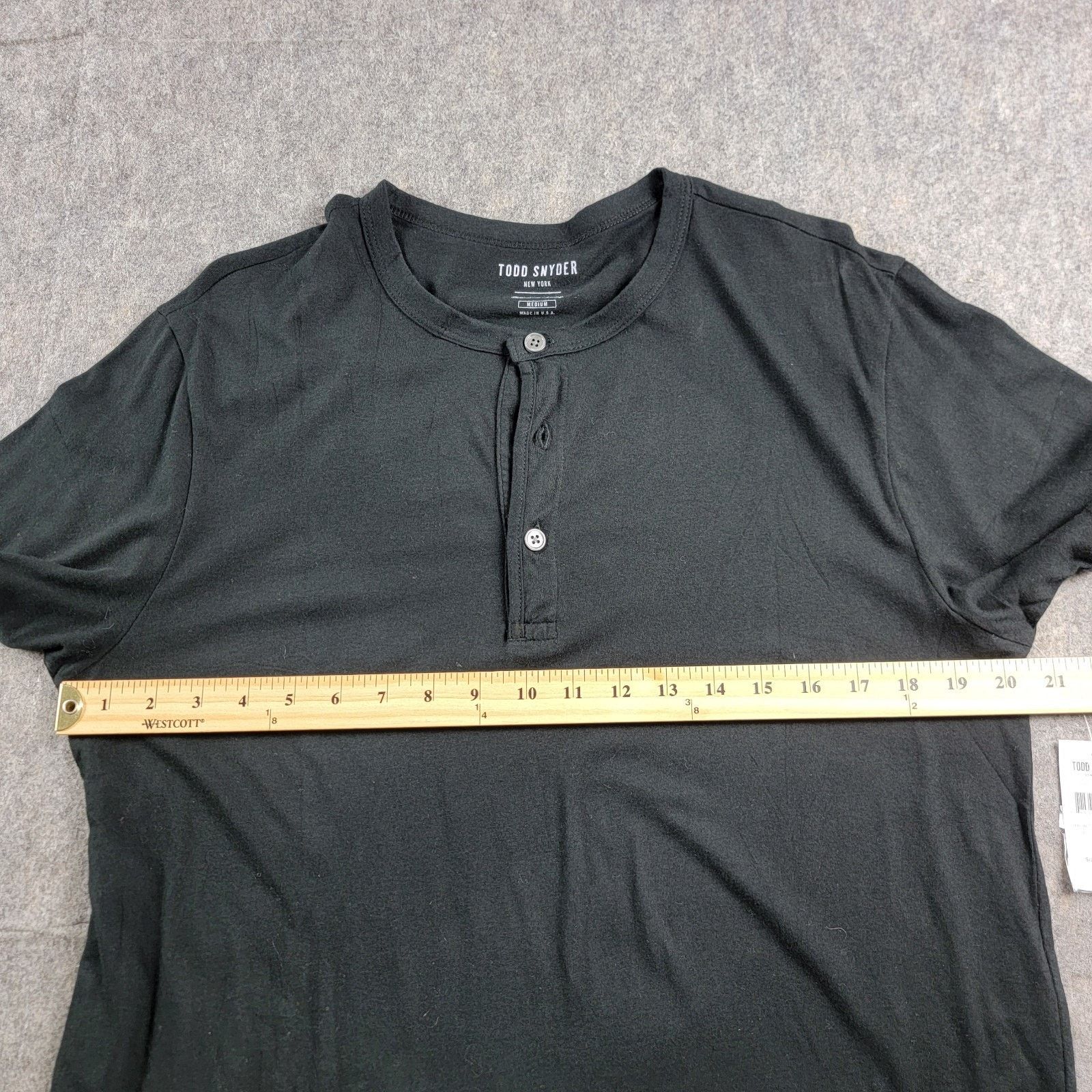 Todd Snyder Todd Snyder Premium Jersey Henley T-Shirt Short Sleeve *Read Size US M / EU 48-50 / 2 - 3 Thumbnail