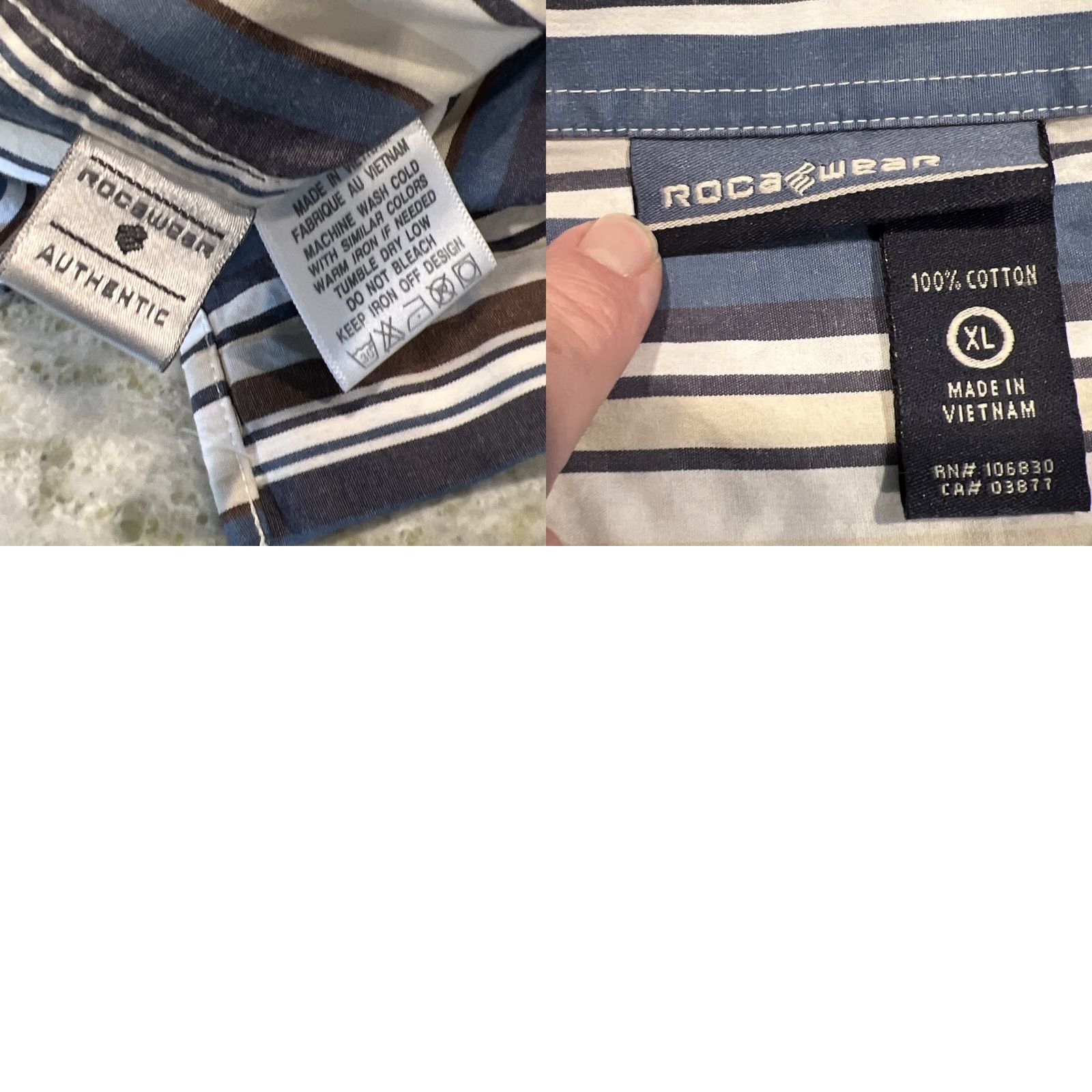 Rocawear Rocawear Shirt Men’s XL Long Sleeve Button Down Striped Cotton Size US XL / EU 56 / 4 - 10 Thumbnail