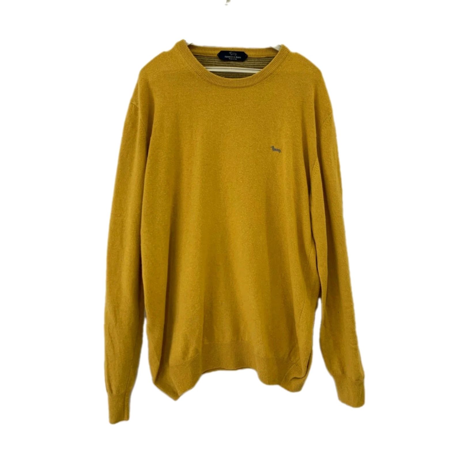 Harmont & Blaine VINTAGE Harmont & Blaine Men’s XL Yellow Crewneck Knit Sweater Pullover Dachshund Logo Size US XL / EU 56 / 4 - 2 Thumbnail