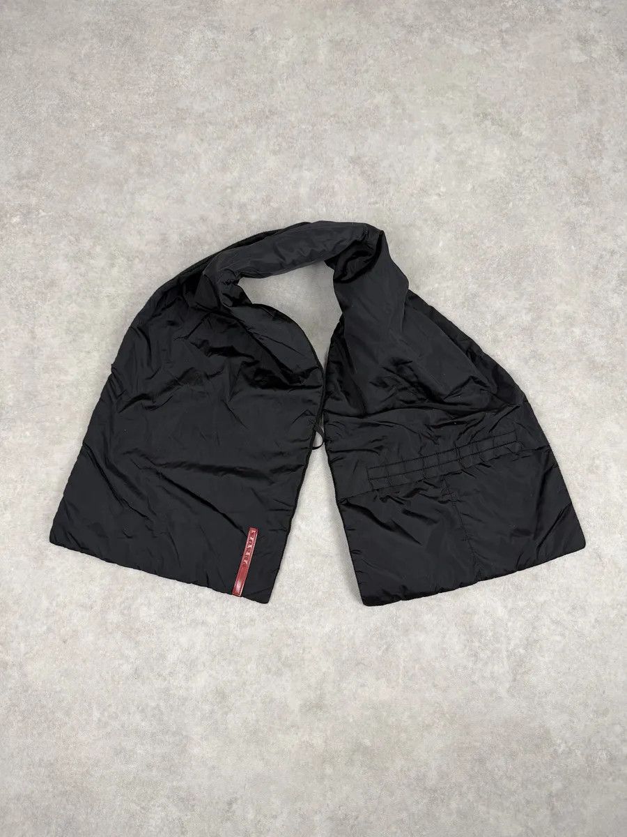 Prada 2000s Prada Black Linea Rossa Nylon Scarf Size ONE SIZE - 1 Thumbnail