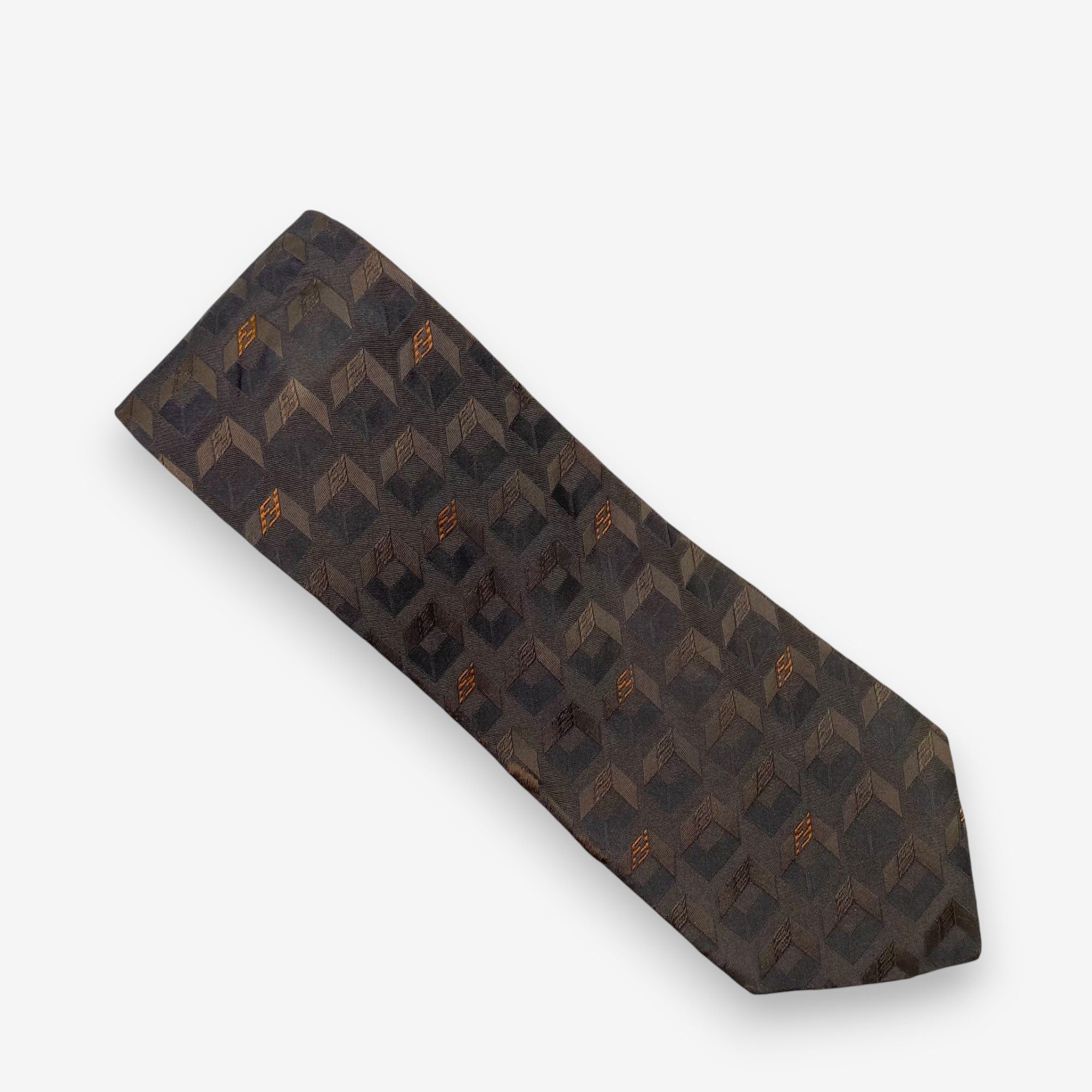 Fendi Vintage Fendi SILK Necktie Cravate Pure Silk Neck Tie Size ONE SIZE - 2 Thumbnail