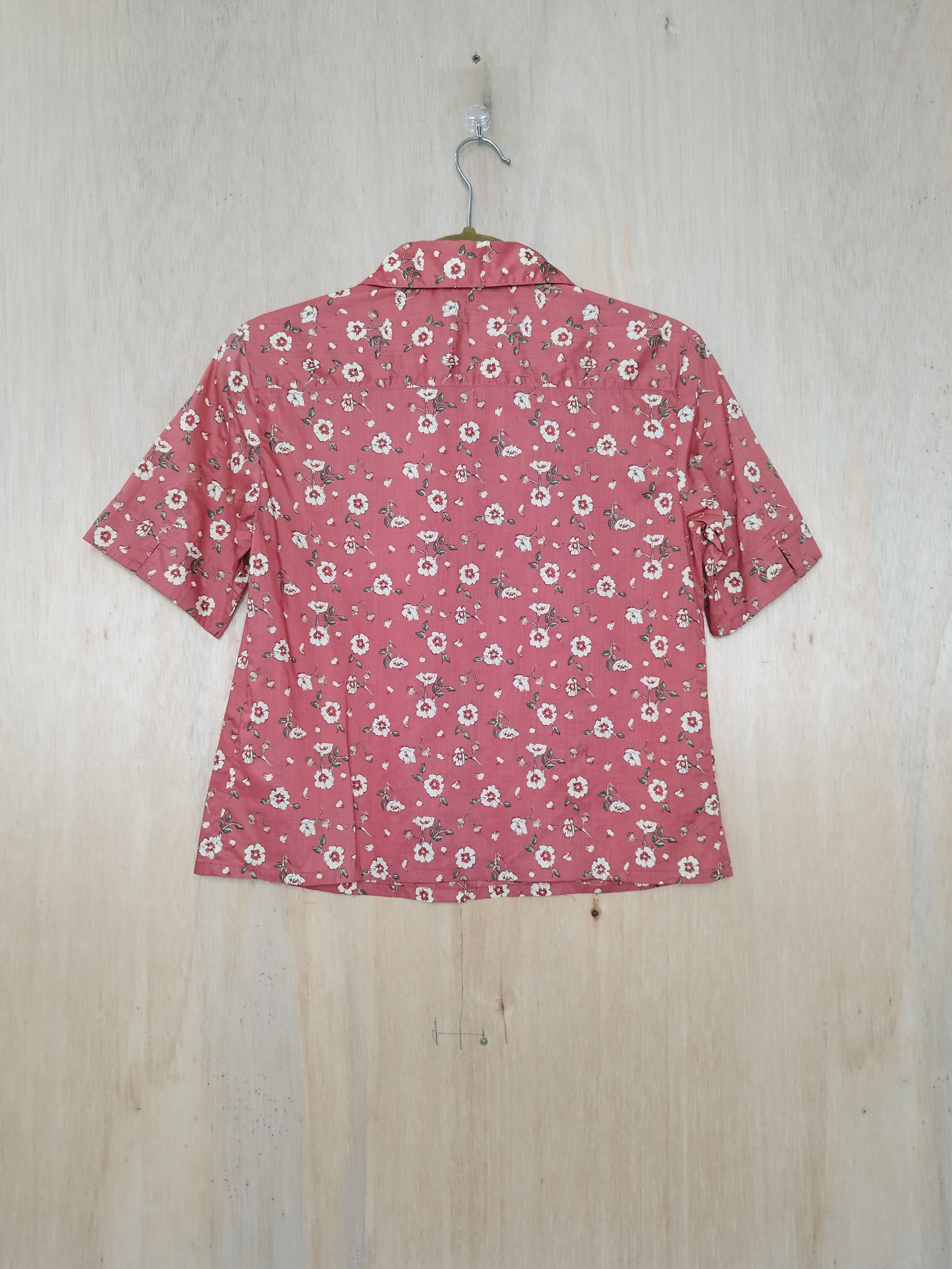 Designer × Margaret Howell MARGARET HOWELL ENGLAND FLORAL BROWN BUTTON DOWN BLOUSE Size S / US 4 / IT 40 - 2 Thumbnail