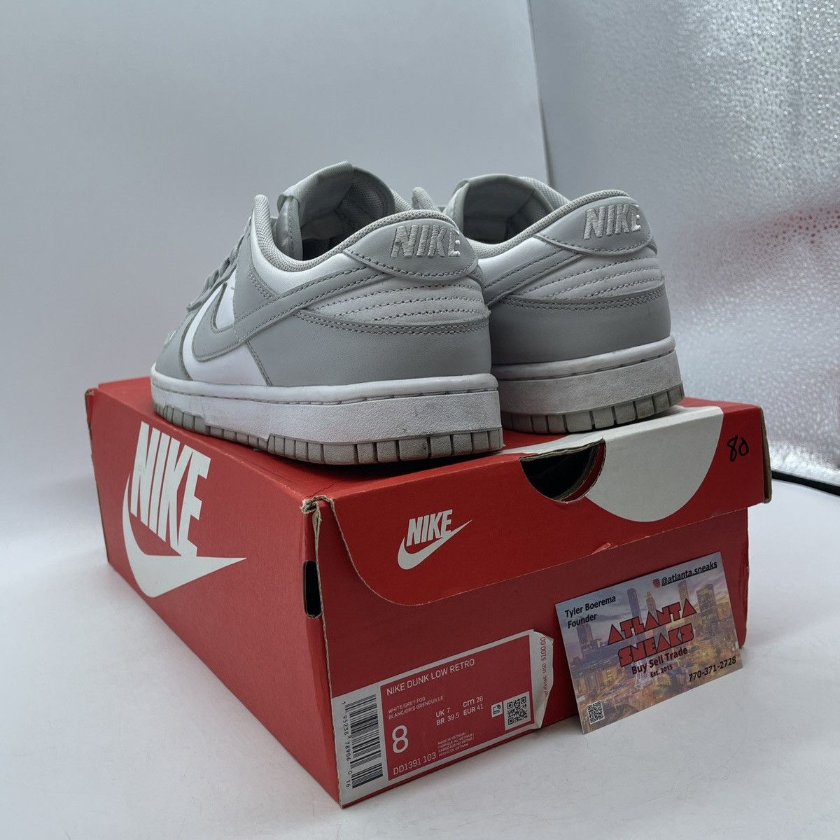 Nike Dunk low grey fog Size US 8 / EU 41 - 4 Thumbnail