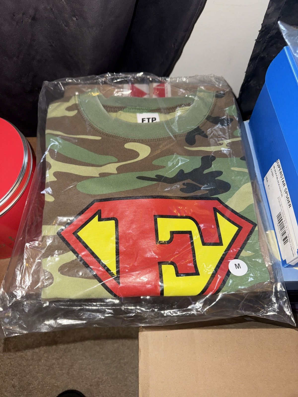 Fuck The Population Superhero Tee Woodland camo medium Size US M / EU 48-50 / 2 - 1 Thumbnail