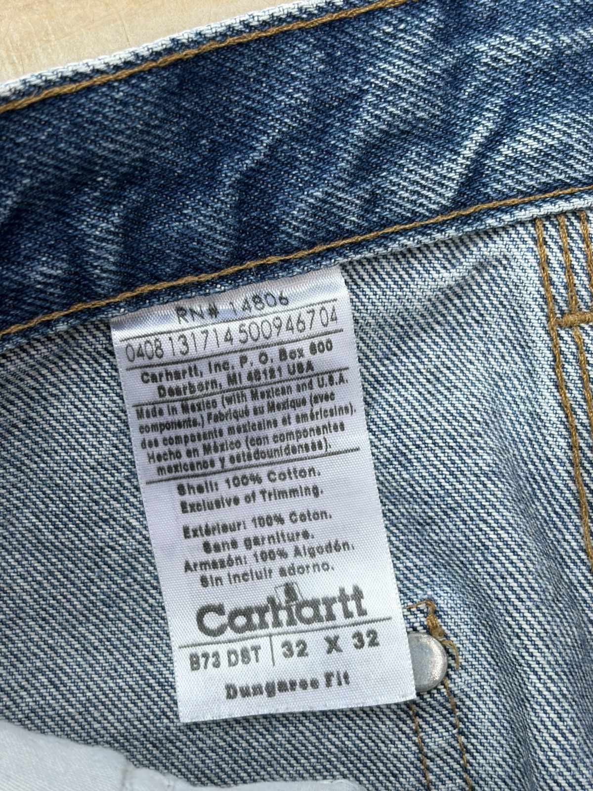 Carhartt Vintage 00s Carhartt Double Knee Denim Distressed Panel Size US 32 / EU 48 - 6 Thumbnail