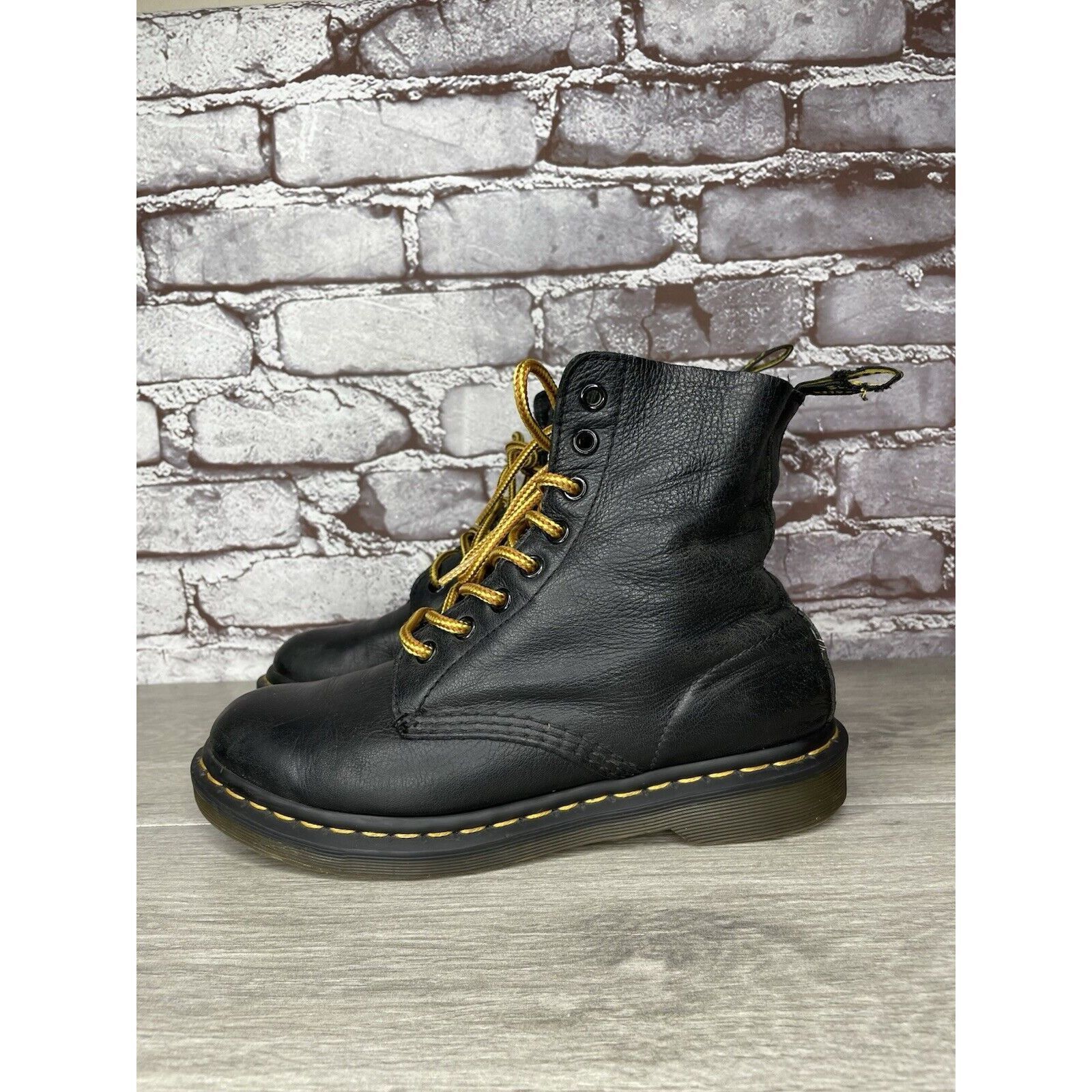 Dr. Martens Dr Doc Marten’s Pascal Black Leather Lace Up Combat Boots Wo Size US 7 / IT 37 - 21 Thumbnail