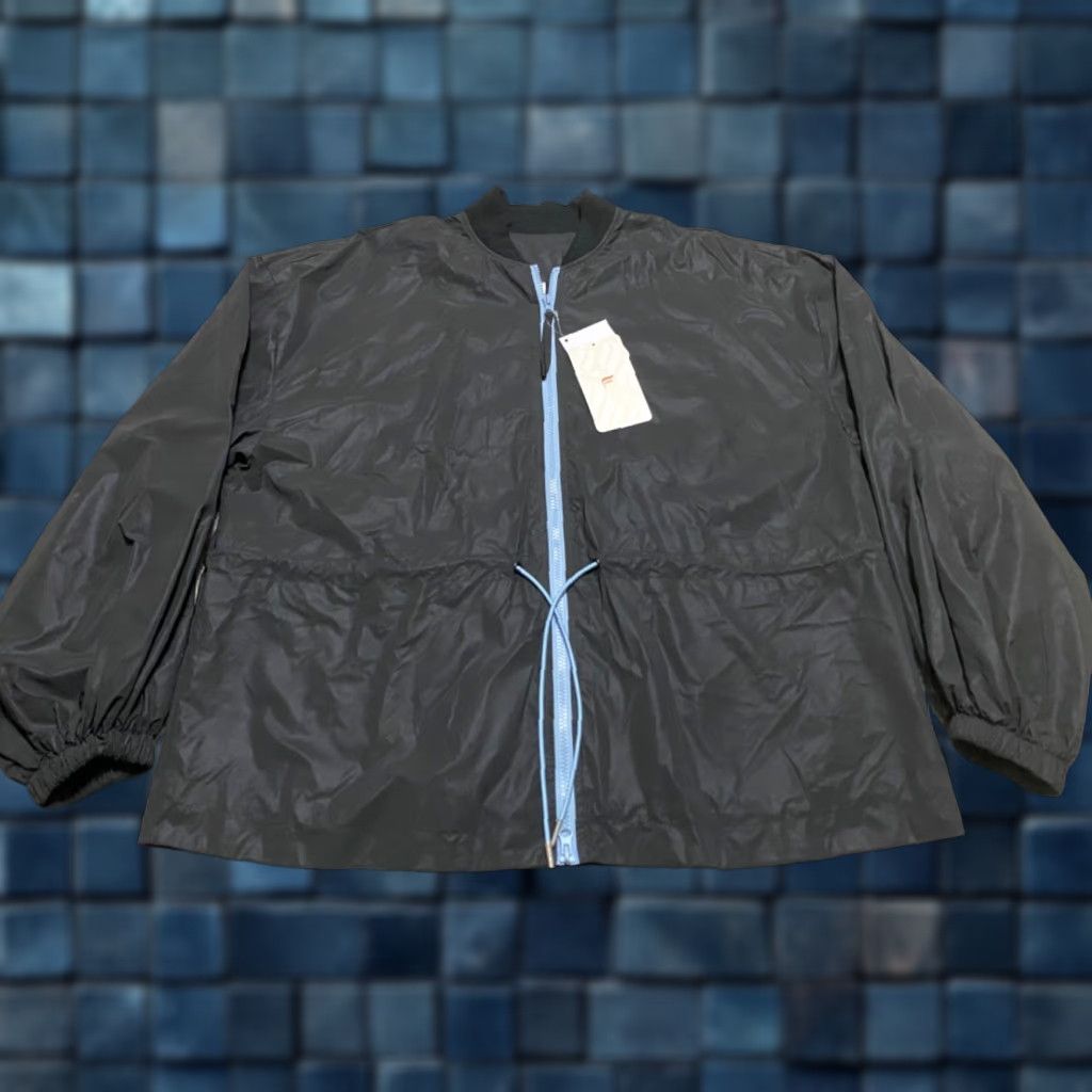 Fabletics VINTAGE Fabletics Jacket Women's L Black Full Zip Windbreaker Reflective Mid-Length Zip All Seasons New with Tags Size L / US 10 / IT 46 - 1 Thumbnail