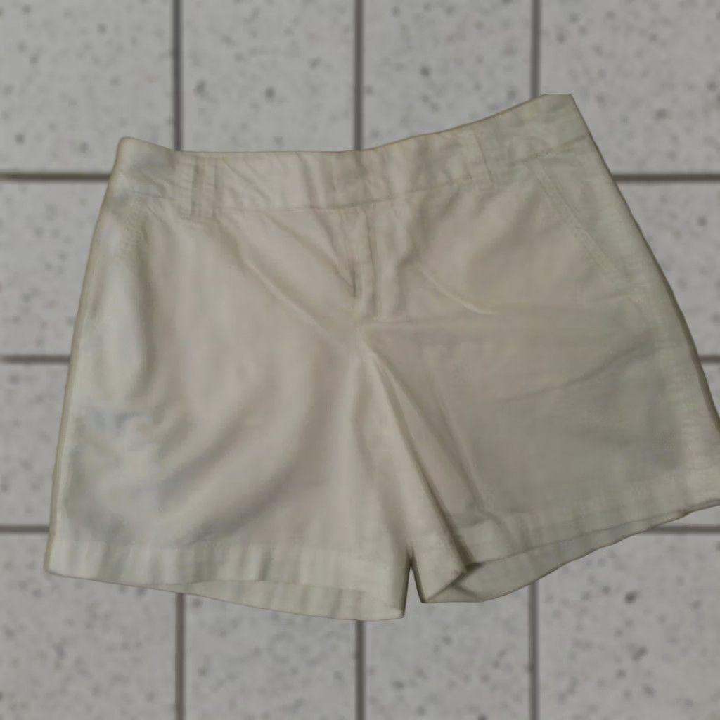 Ann Taylor Womens Ann Taylor Shorts Khaki White Cotton 2 Chino Regular Pants/Shorts Womens 2 Size 26" / US 2 / IT 38 - 1 Thumbnail