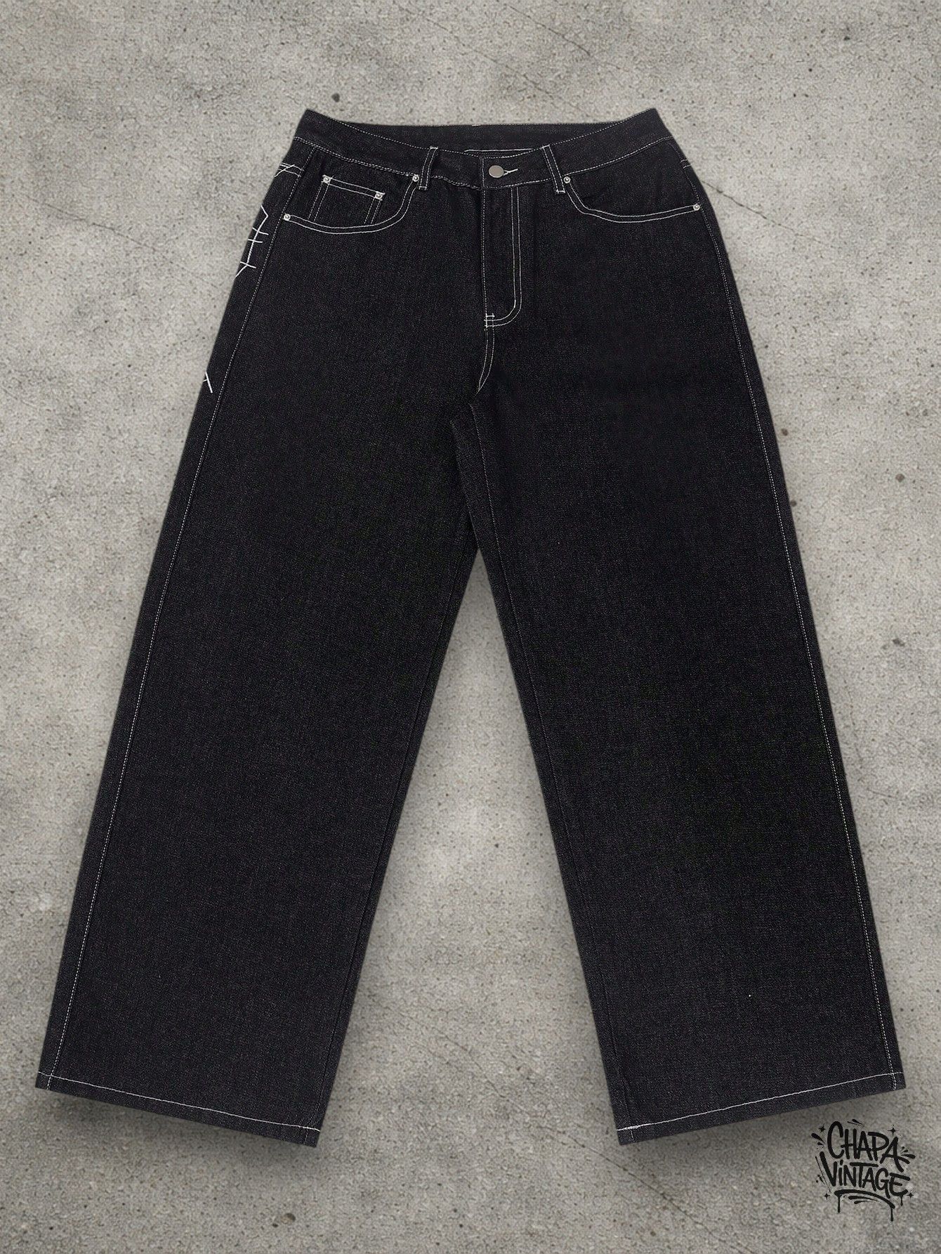 Japanese Brand Dark blue jeans HipHop Size US 32 / EU 48 - 4 Thumbnail