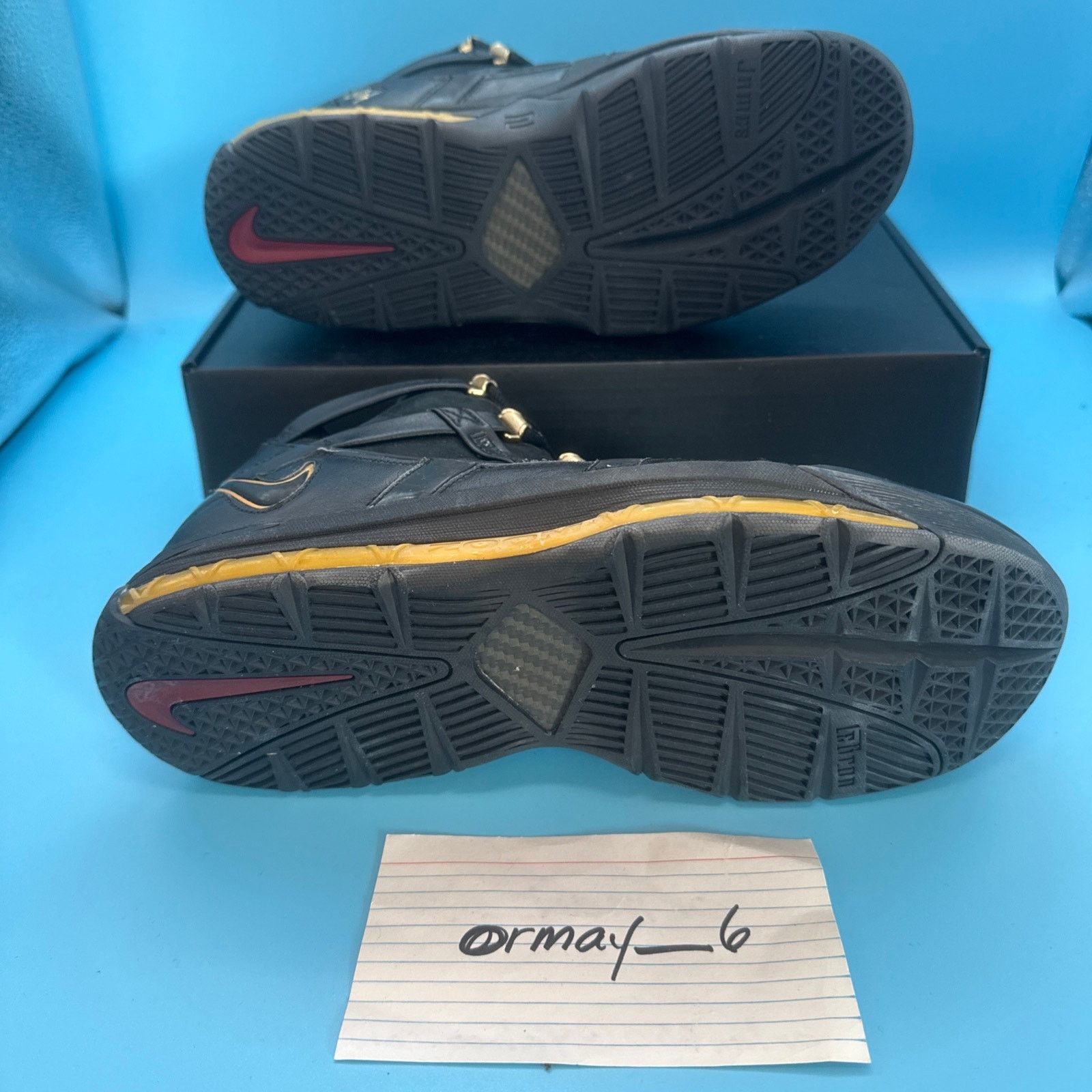 Nike Nike Lebron Zoom III Black Metallic Gold m8.5 w10 Size US 8.5 / EU 41-42 - 7 Thumbnail