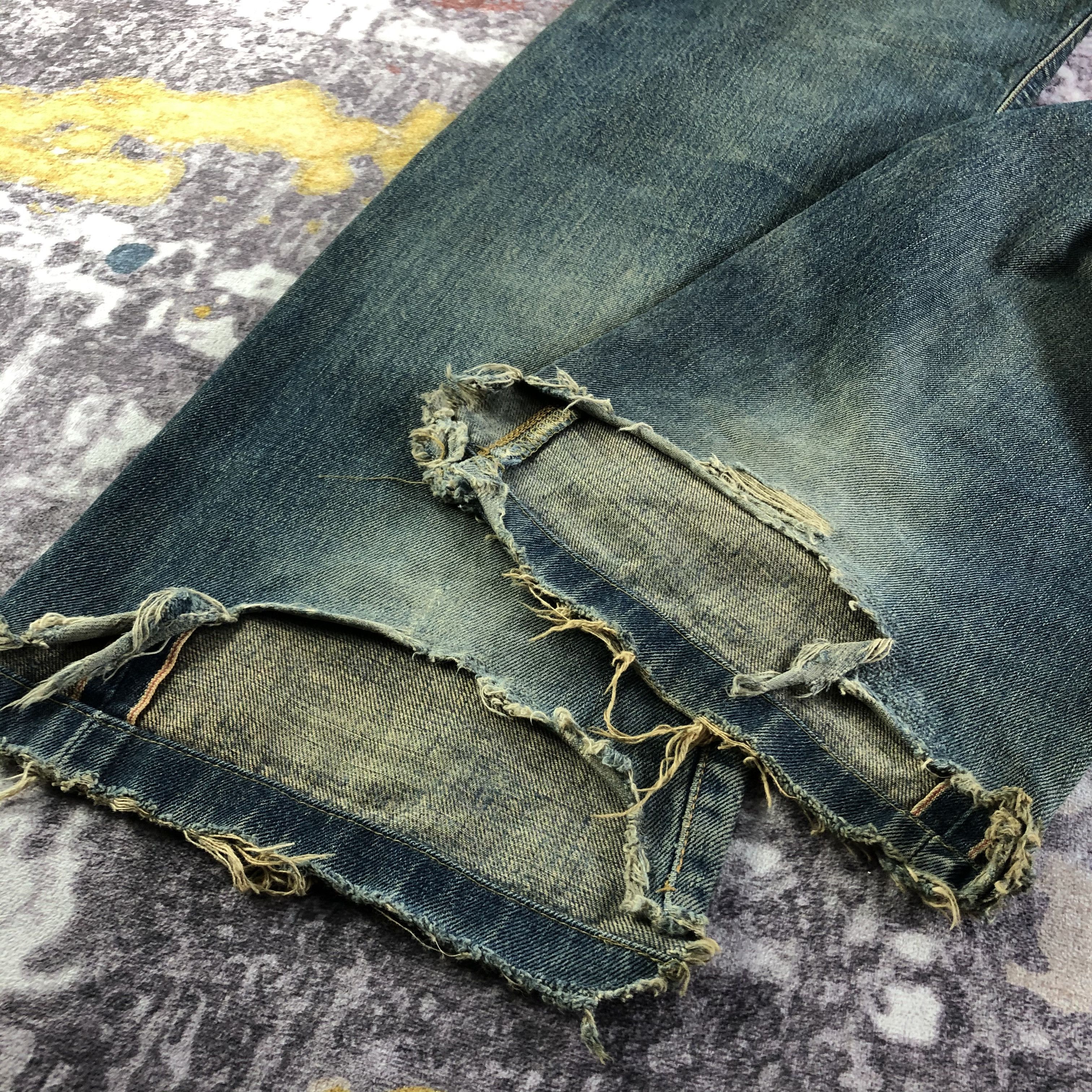 Edwin Vintage Distress Edwin 505 Selvedge Jeans-JM3592 Size US 33 - 7 Thumbnail
