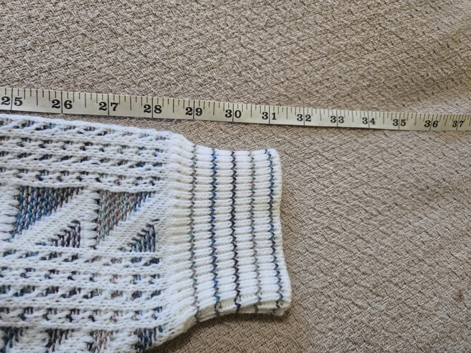 Lavane Lavane Sweater L | Geometric Textured Knit Pullover Size US L / EU 52-54 / 3 - 7 Thumbnail