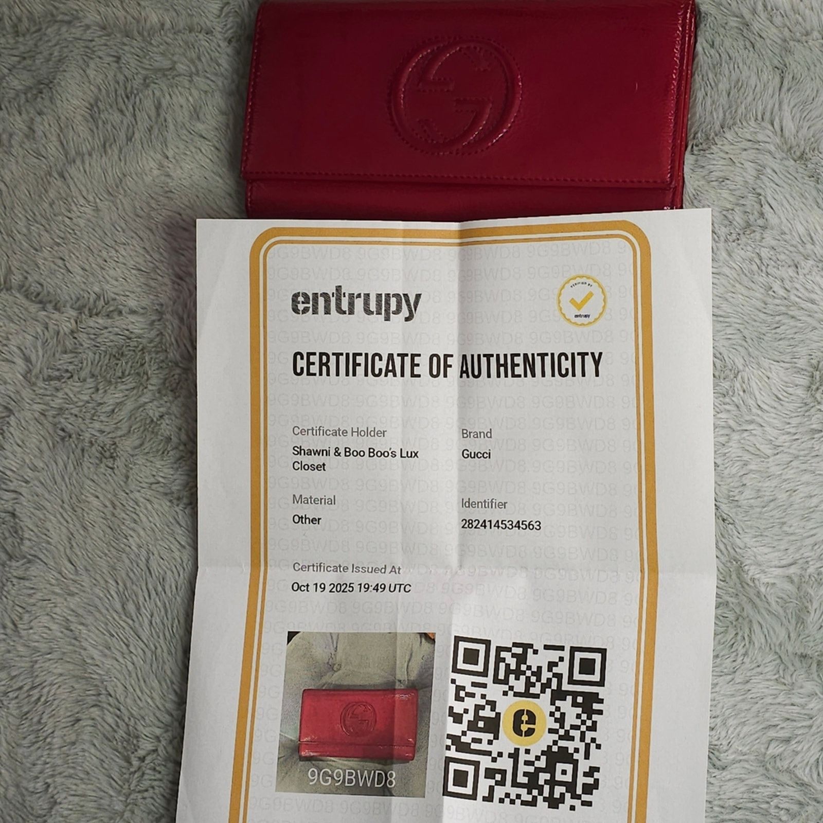 Gucci *Authentic**Gucci Soho GG Leather Continental Wallet - Red Size ONE SIZE - 3 Thumbnail