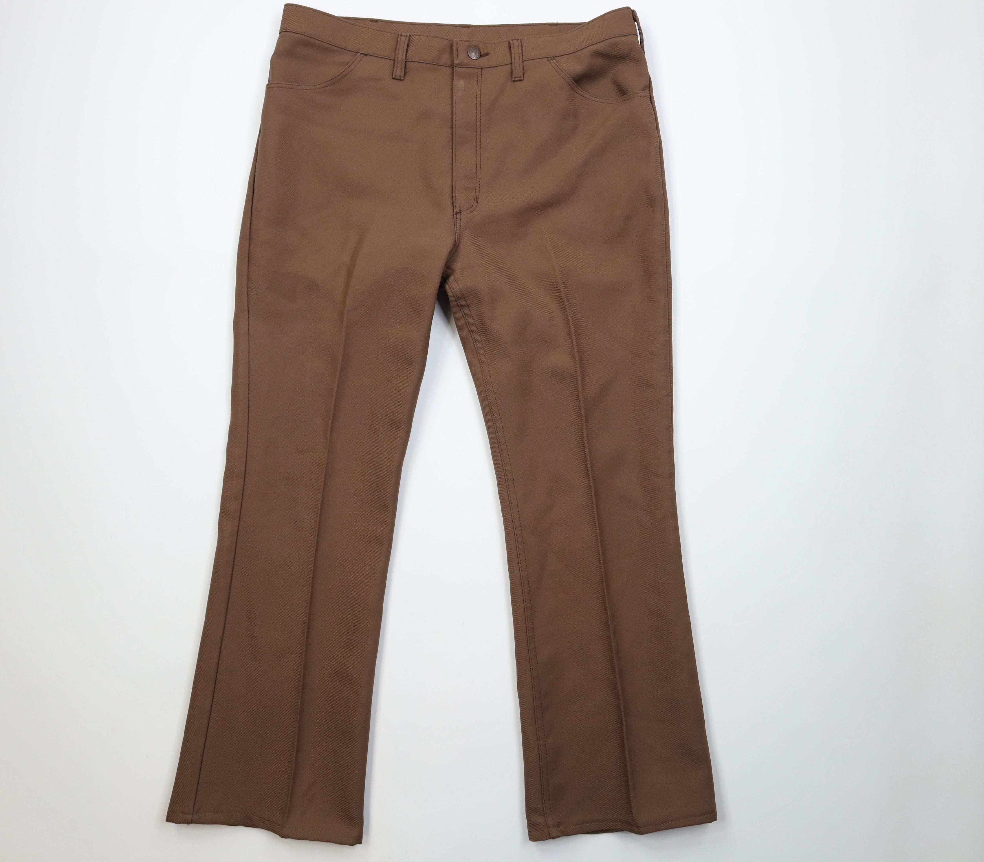 Wrangler Vintage 70s Wrangler Knit Flared Wide Leg Chino Pants USA Size US 36 / EU 52 - 1 Thumbnail