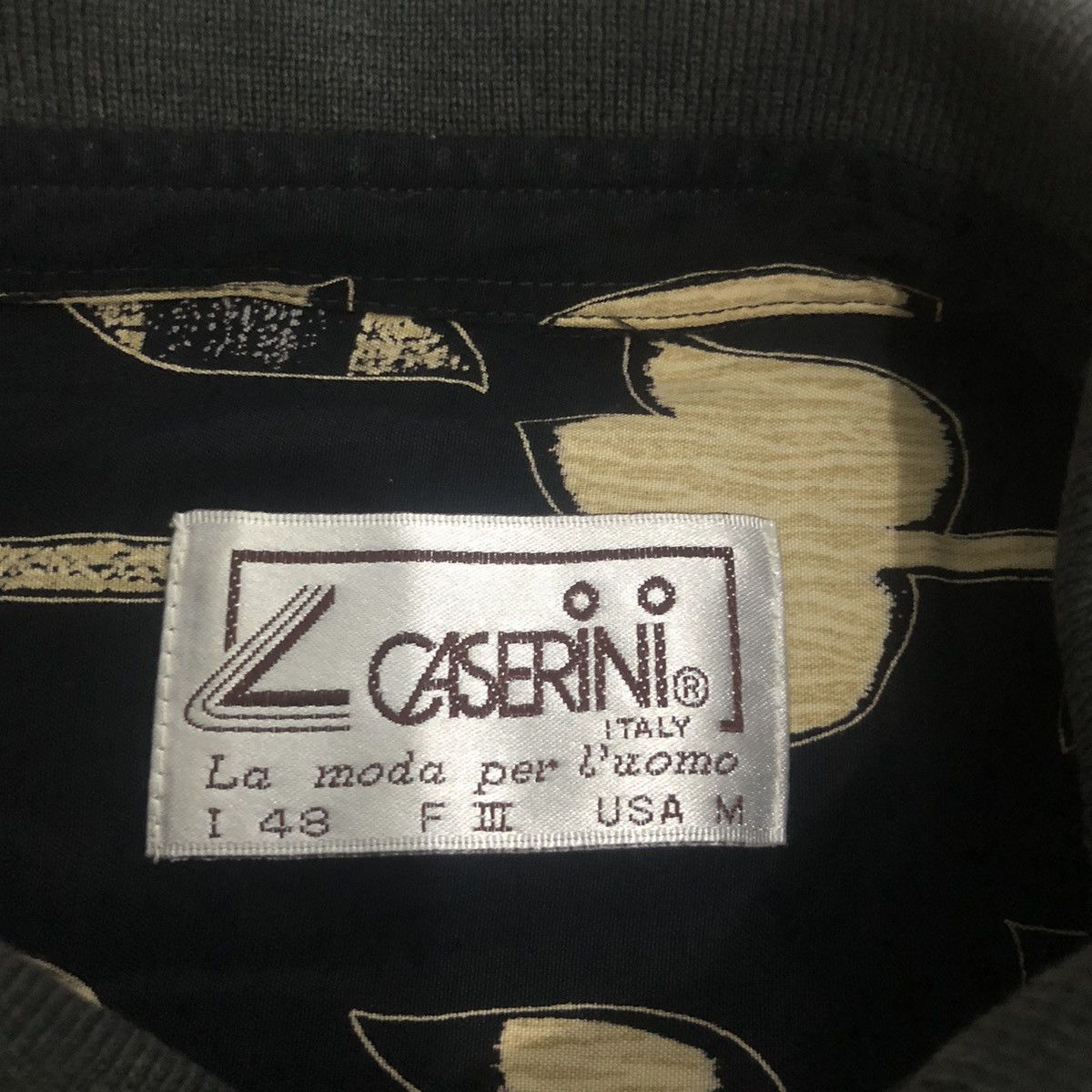 Designer × Vintage Vintage caserini italy rayon button tshirt Size US M / EU 48-50 / 2 - 3 Thumbnail