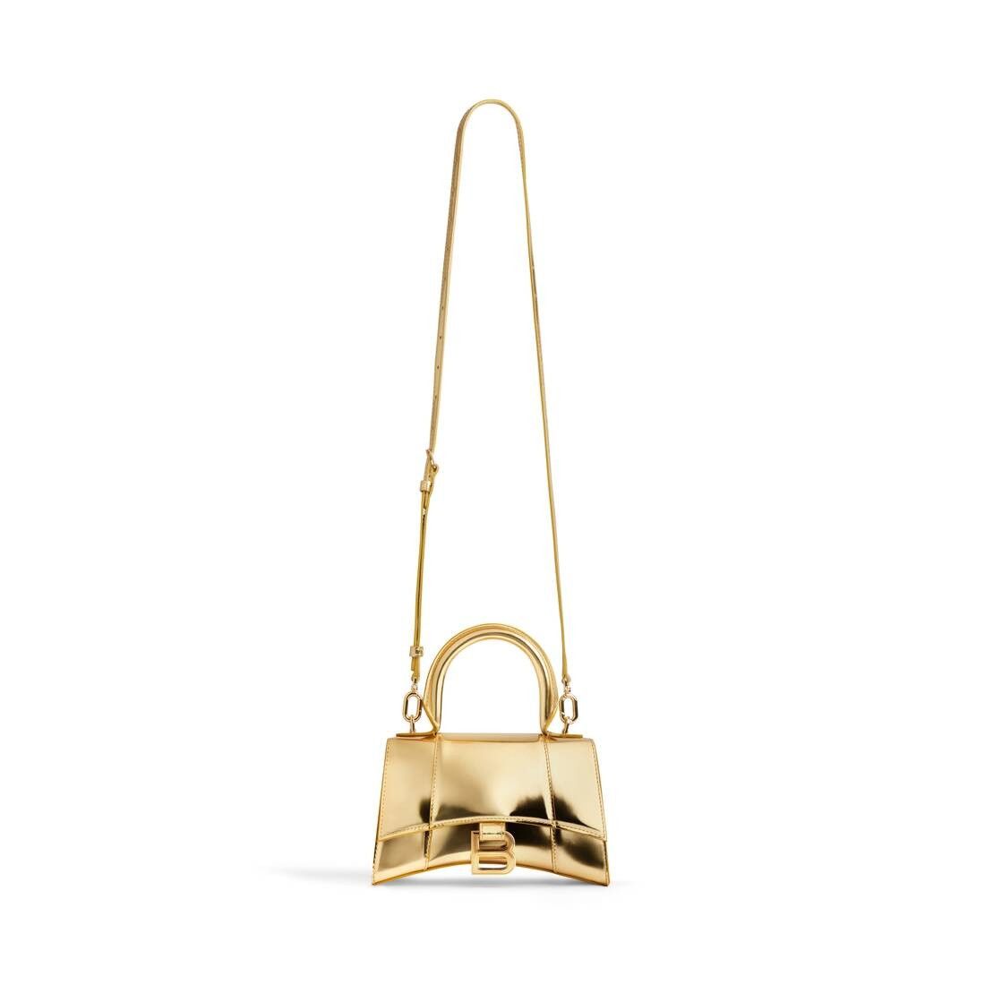 Balenciaga o1s1rm1025 Size: OS / Hourglass XS Handbag in Gold Size ONE SIZE - 7 Thumbnail