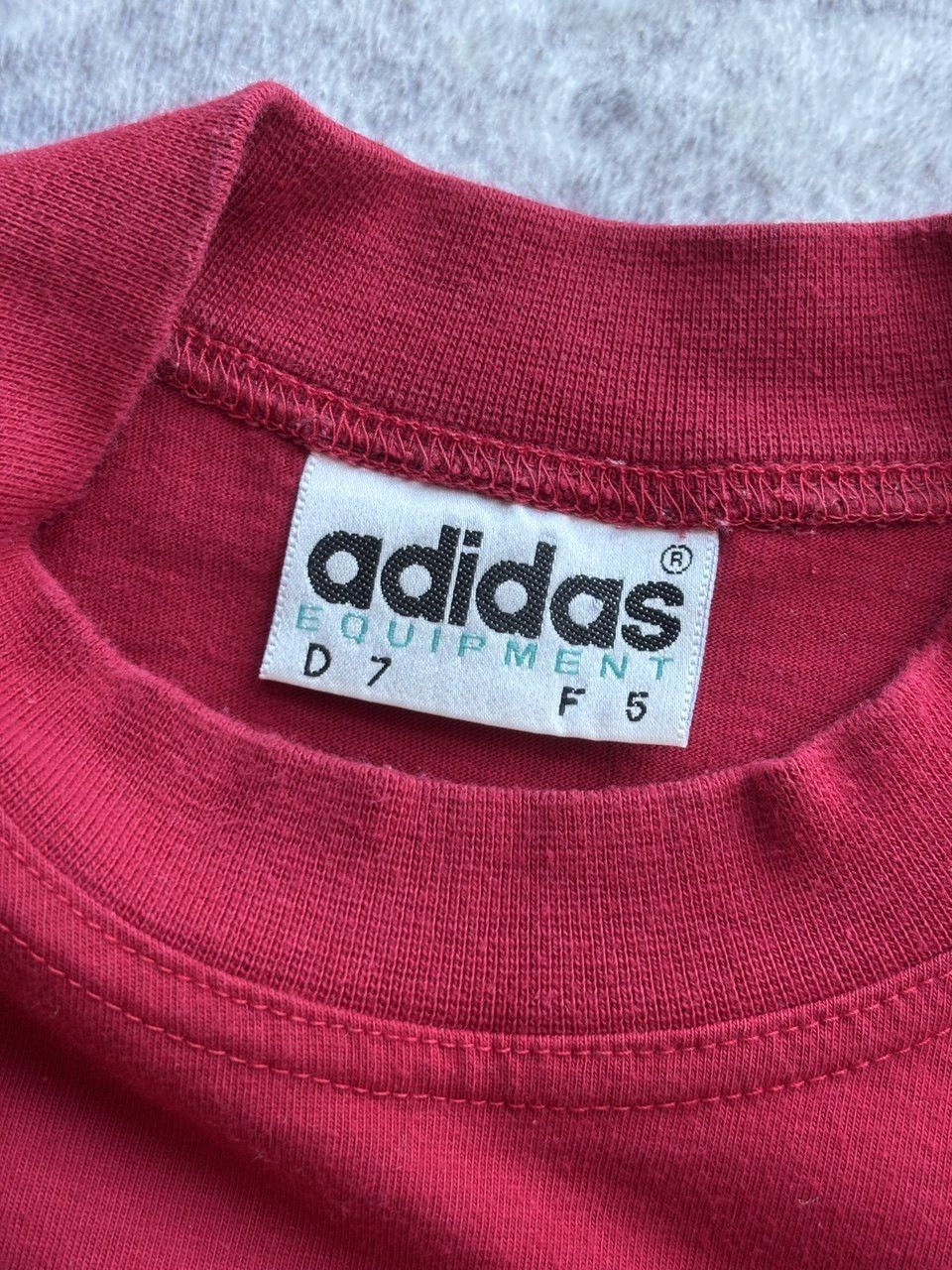 Adidas Vintage Adidas Equipment big logo red shirt mens Size US L / EU 52-54 / 3 - 6 Thumbnail